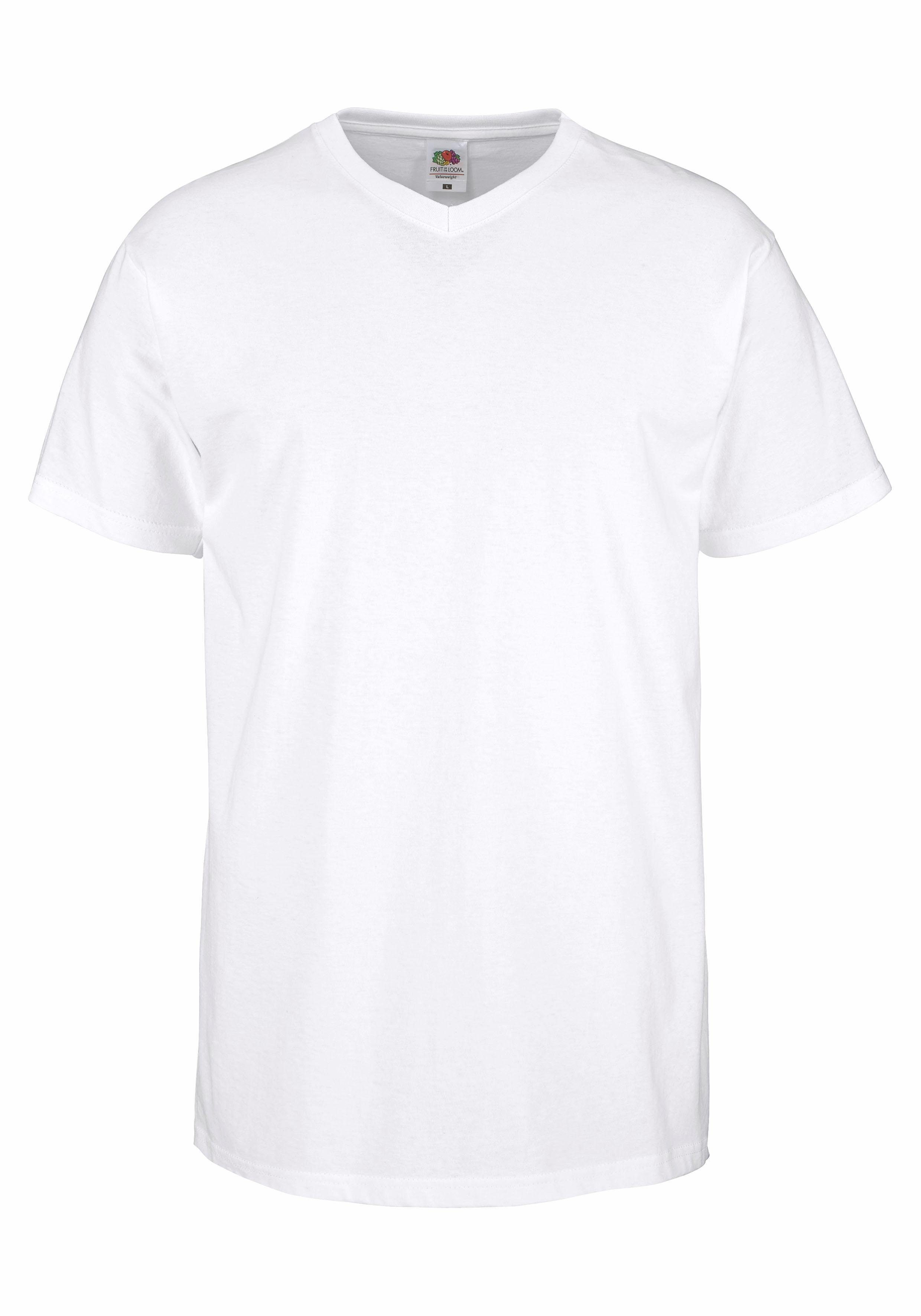 Fruit of the Loom T-shirt met v-hals (set, 2-delig)