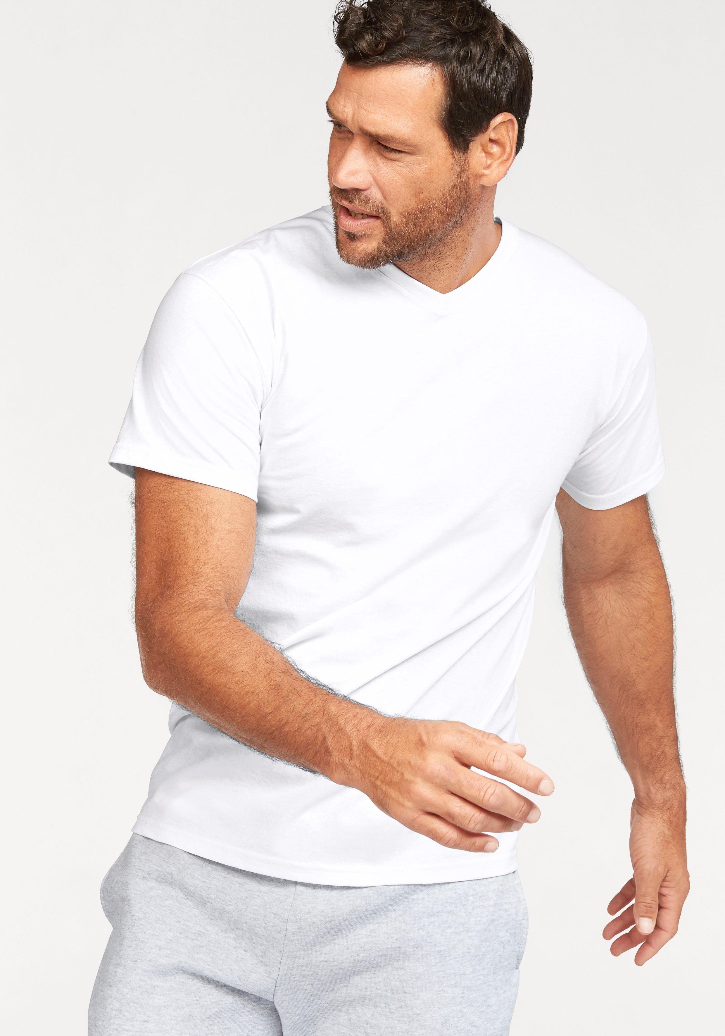 Fruit of the Loom T-shirt met v-hals (set, 2-delig)