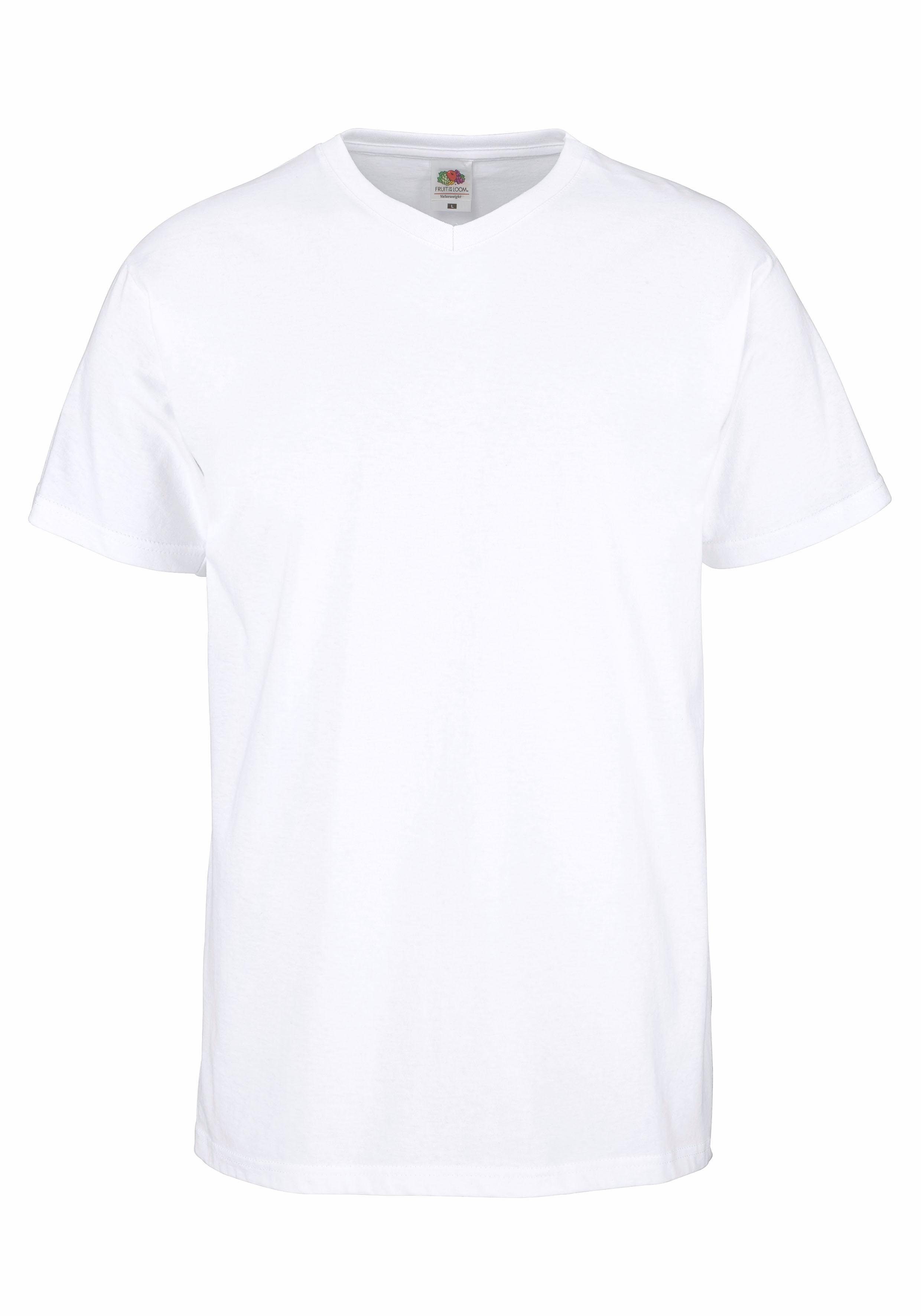 Fruit of the Loom T-shirt met v-hals (set, 2-delig)