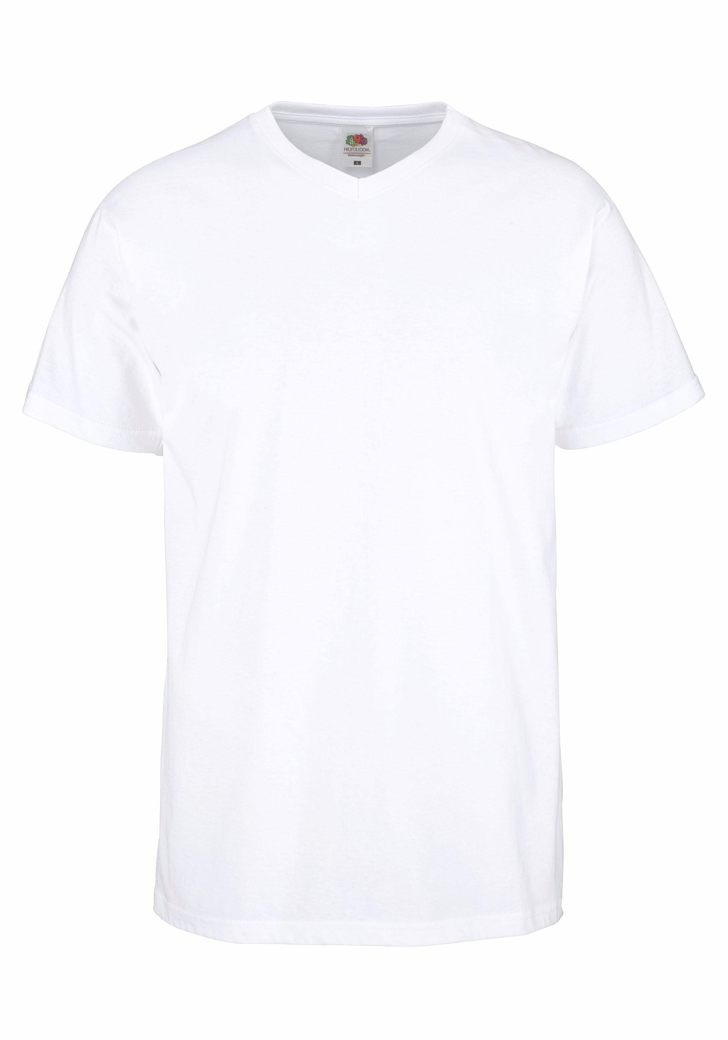 Fruit of the Loom T-shirt met v-hals (set, 2-delig)