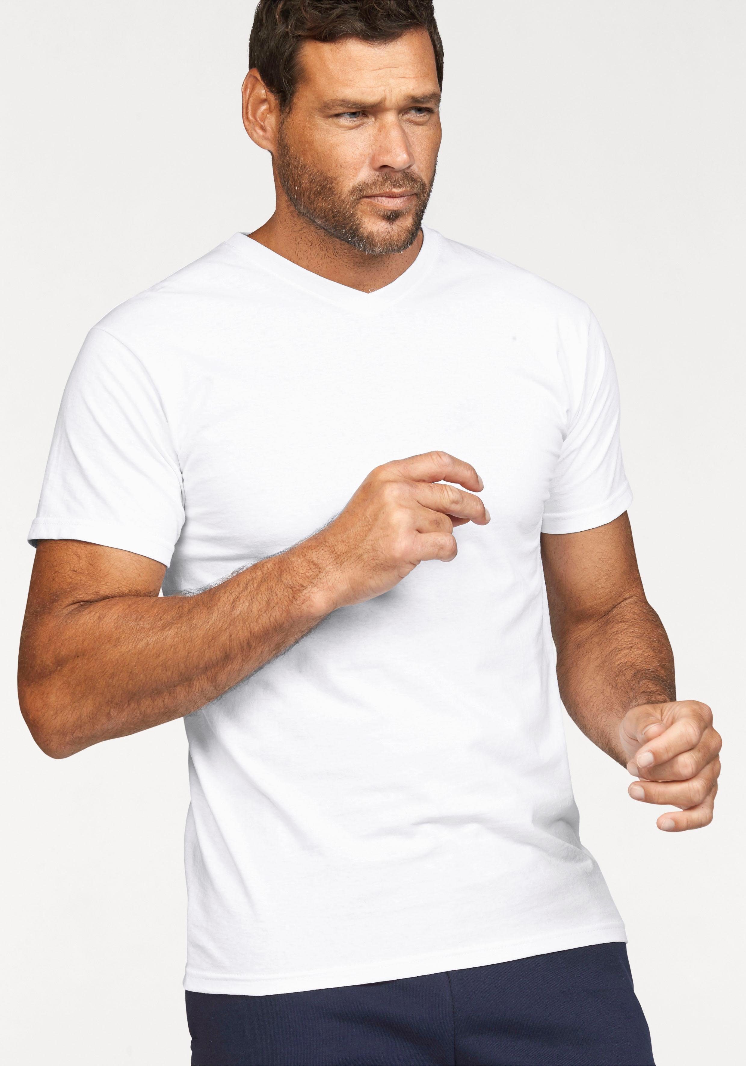 Fruit of the Loom T-shirt met v-hals (set, 2-delig)