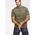 man's world t-shirt prettig materiaal met een optimale pasvorm groen