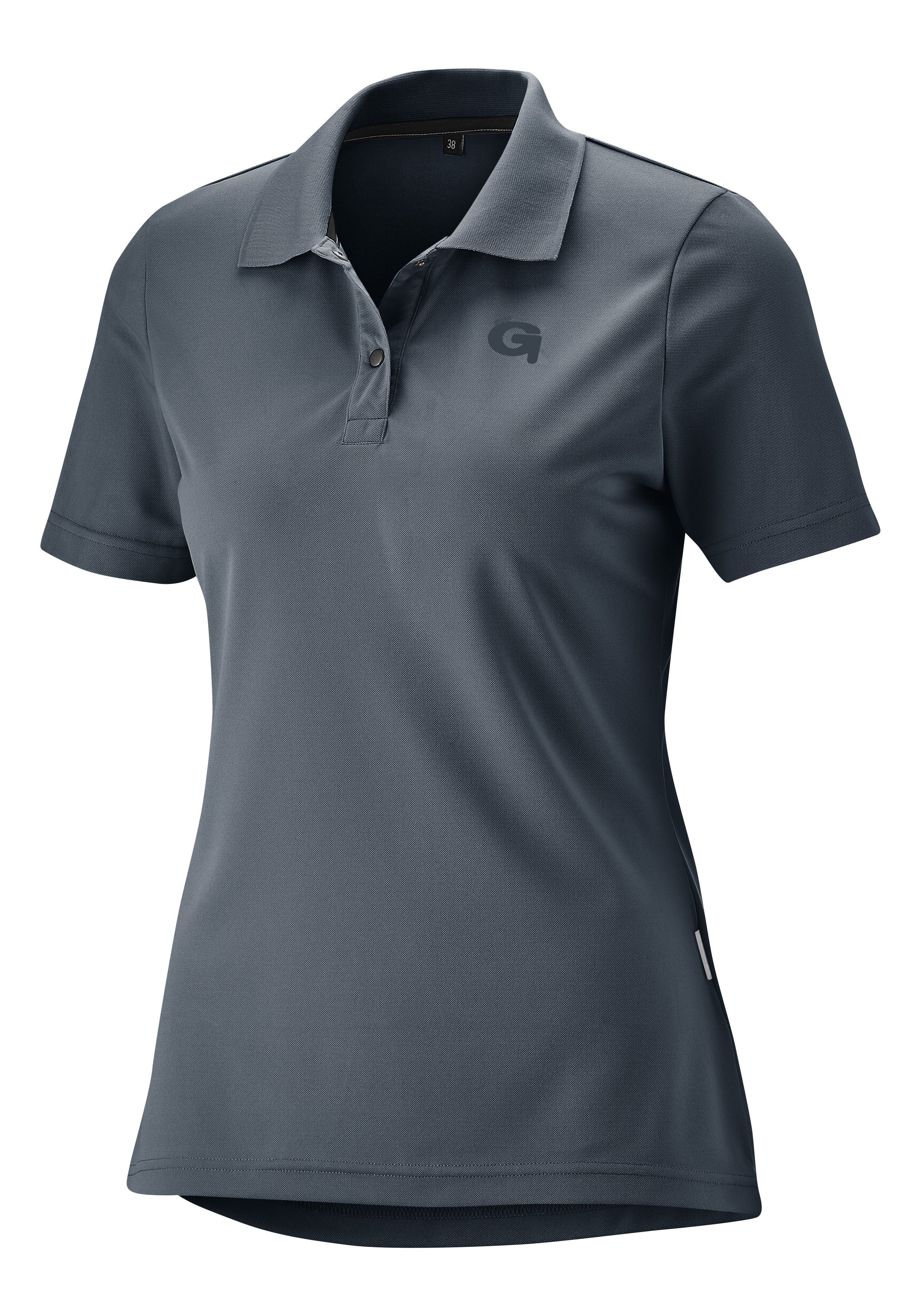Gonso Fietsshirt Pederoa Dames fiets shirt, polo-shirt met spitse kraag, met achterzak