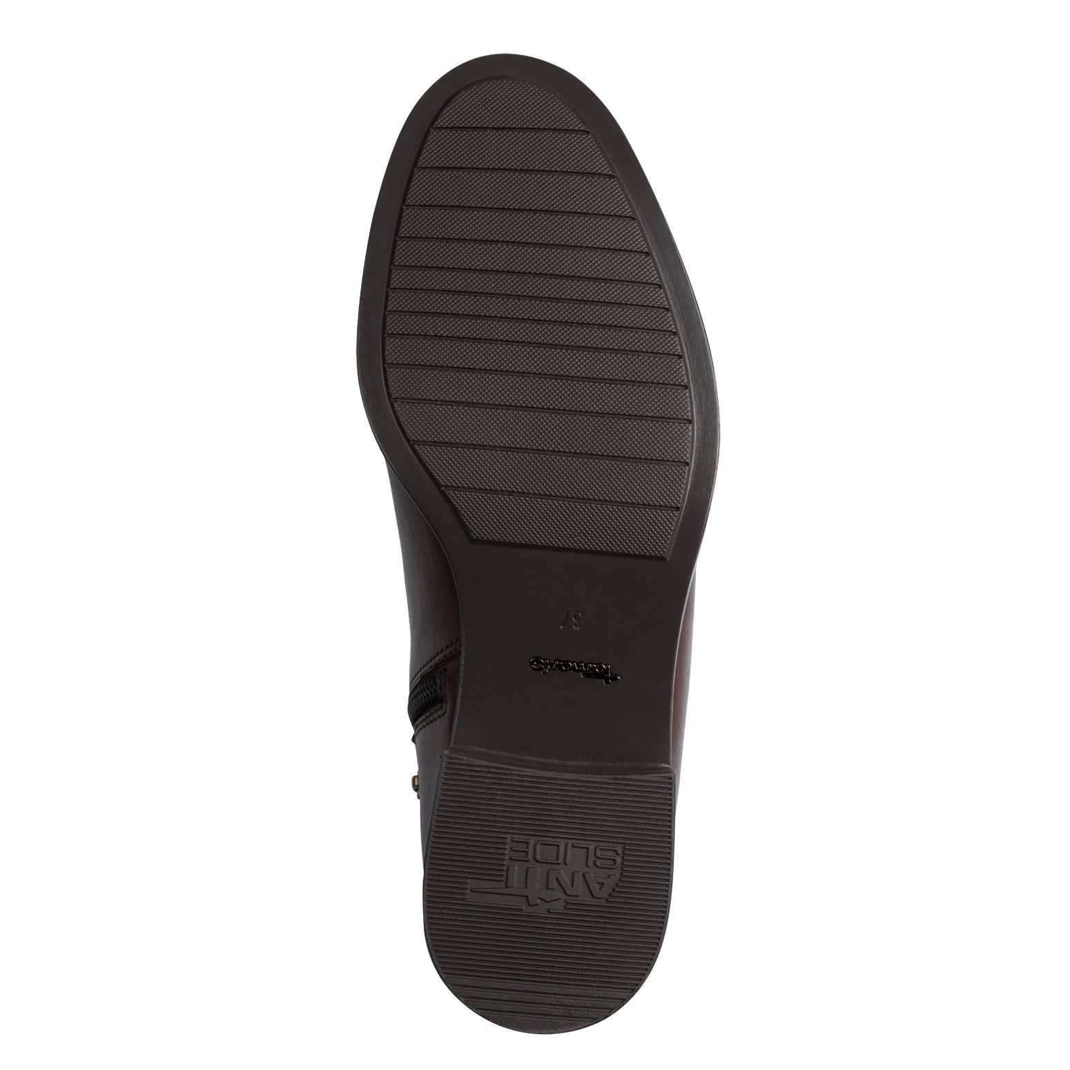 Tamaris Laarsjes blokhak, business schoen, ankleboots met t-logo decoratie