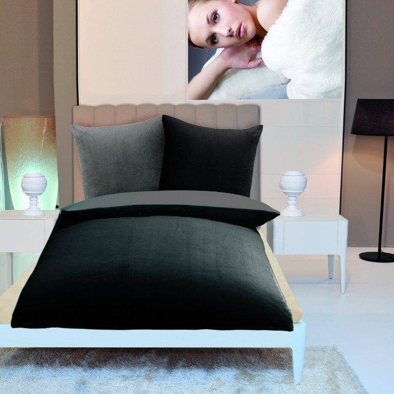 Gözze Tweezijdig te gebruiken overtrekset Superpluis in mt. 135x200 of 155x220 cm Fleece behaaglijk warm in de winter, dekbedovertrek met