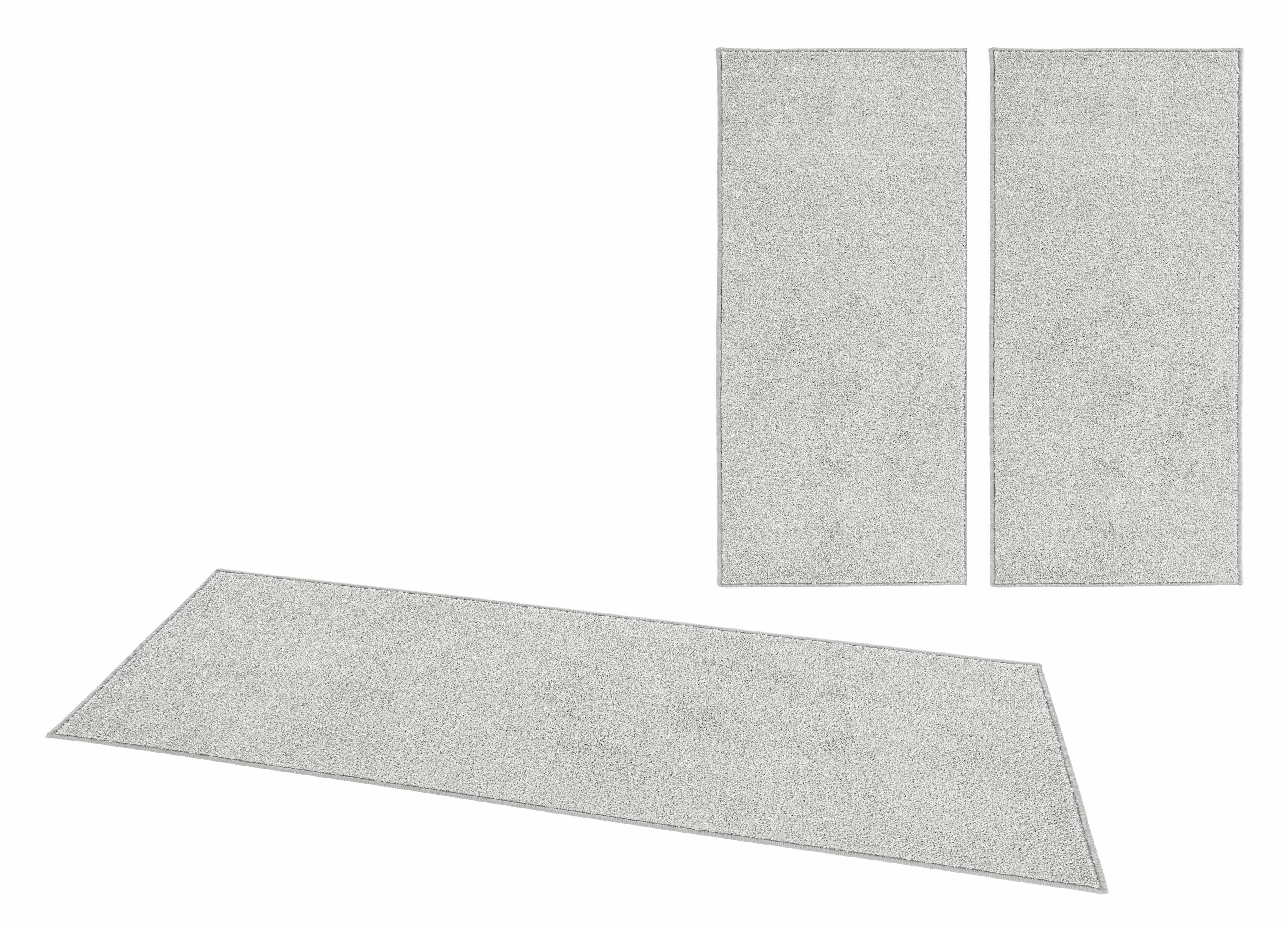 HANSE Home Set slaapkamerkleedjes Pure 100 Korte pool, unikleur, vloerkleed, bedloper, slaapkamerkleed, loper