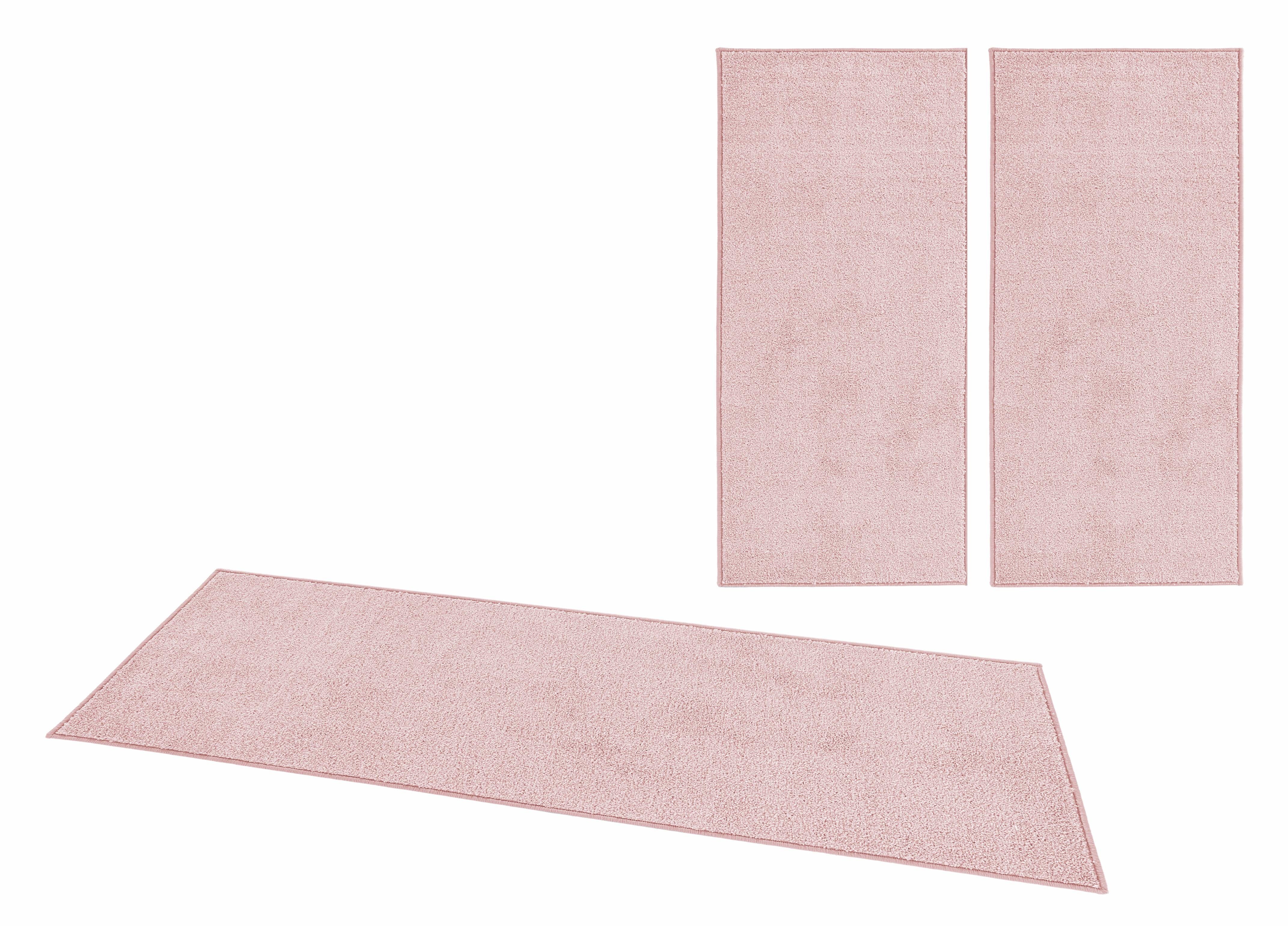HANSE Home Set slaapkamerkleedjes Pure 100 Korte pool, unikleur, vloerkleed, bedloper, slaapkamerkleed, loper