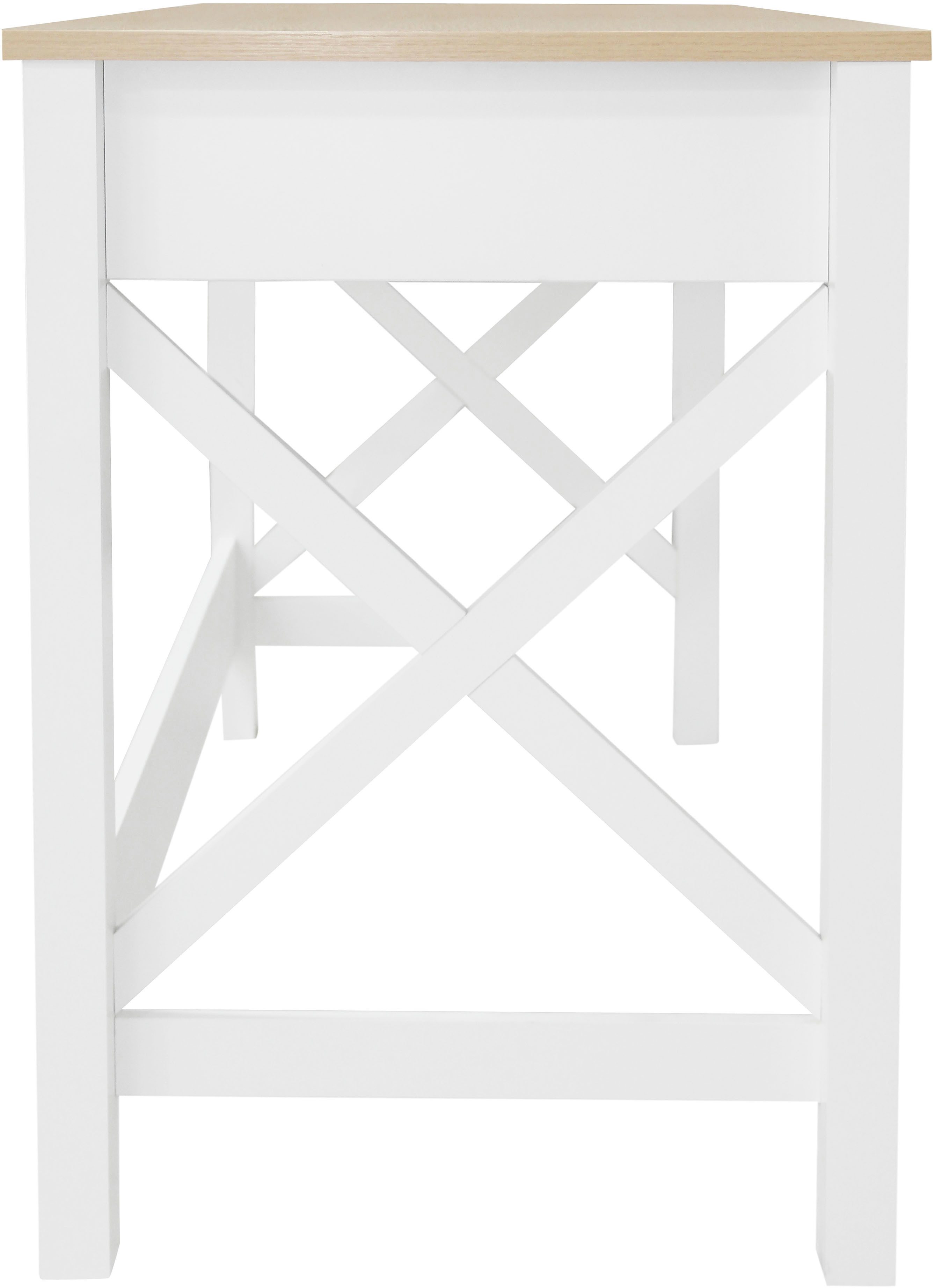 Home affaire Bureau SILBA 2 lades, landhuisstijl, home office, breedte 100 cm