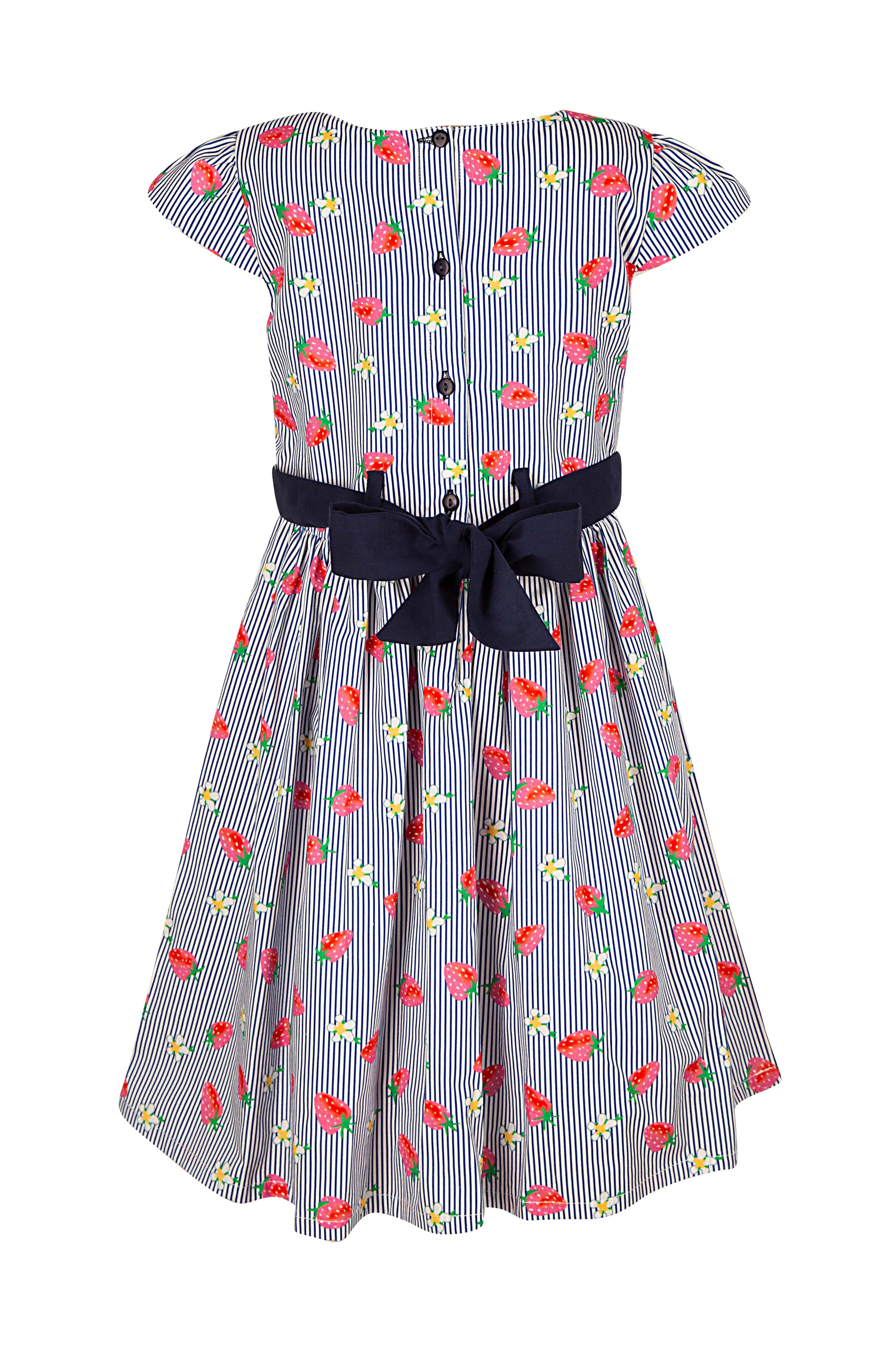happy girls Zomerjurk met kleine vleugelmouwen en contrasterende bindgordel