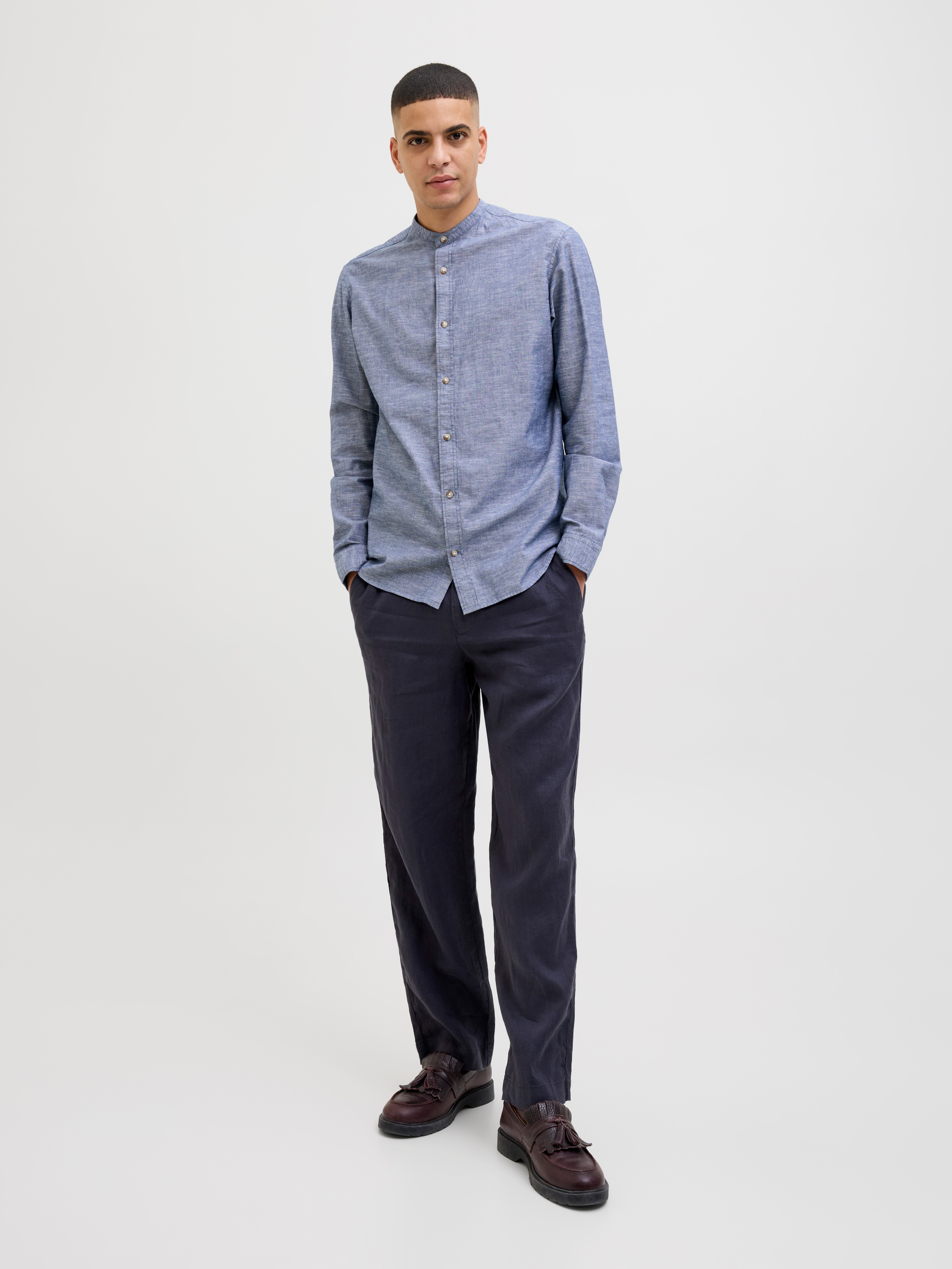 Jack & Jones Overhemd met lange mouwen JJESUMMER BAND SHIRT LS SN