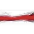 home affaire print op glas designus: creatief element rood 125-50 cm rood