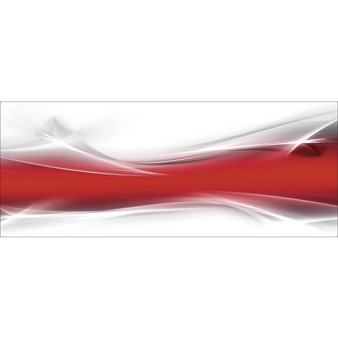 HOME AFFAIRE glazen artprint, Designus: creatief element, rood, 125x50 cm