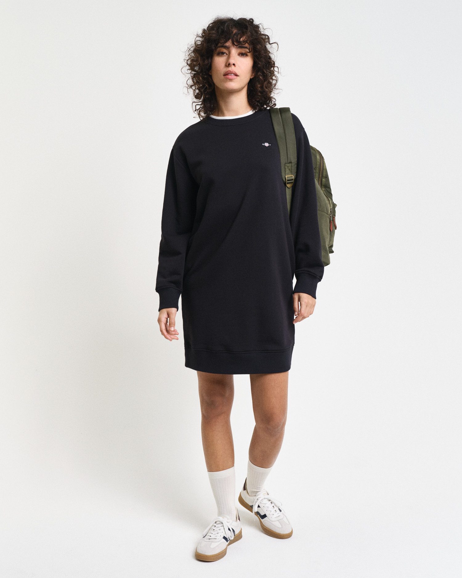 Gant Sweatjurk SHIELD C-NECK SWEAT DRESS Shield sweatjurk met ronde hals