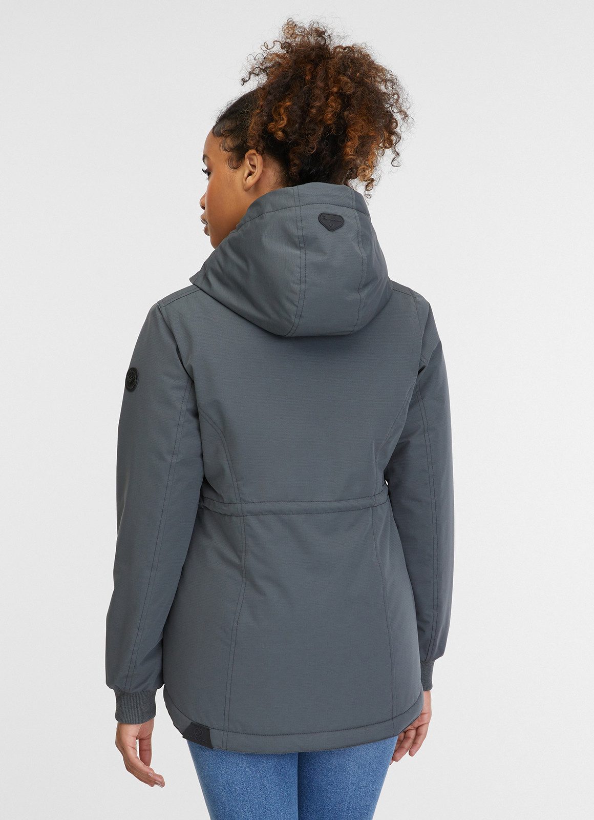 Ragwear Outdoorjack DOWEY WARM licht verwarmende overgangsjas met hoge kraag en capuchon