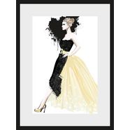 leonique wanddecoratie tekening dress 30-40 cm, ingelijst zwart
