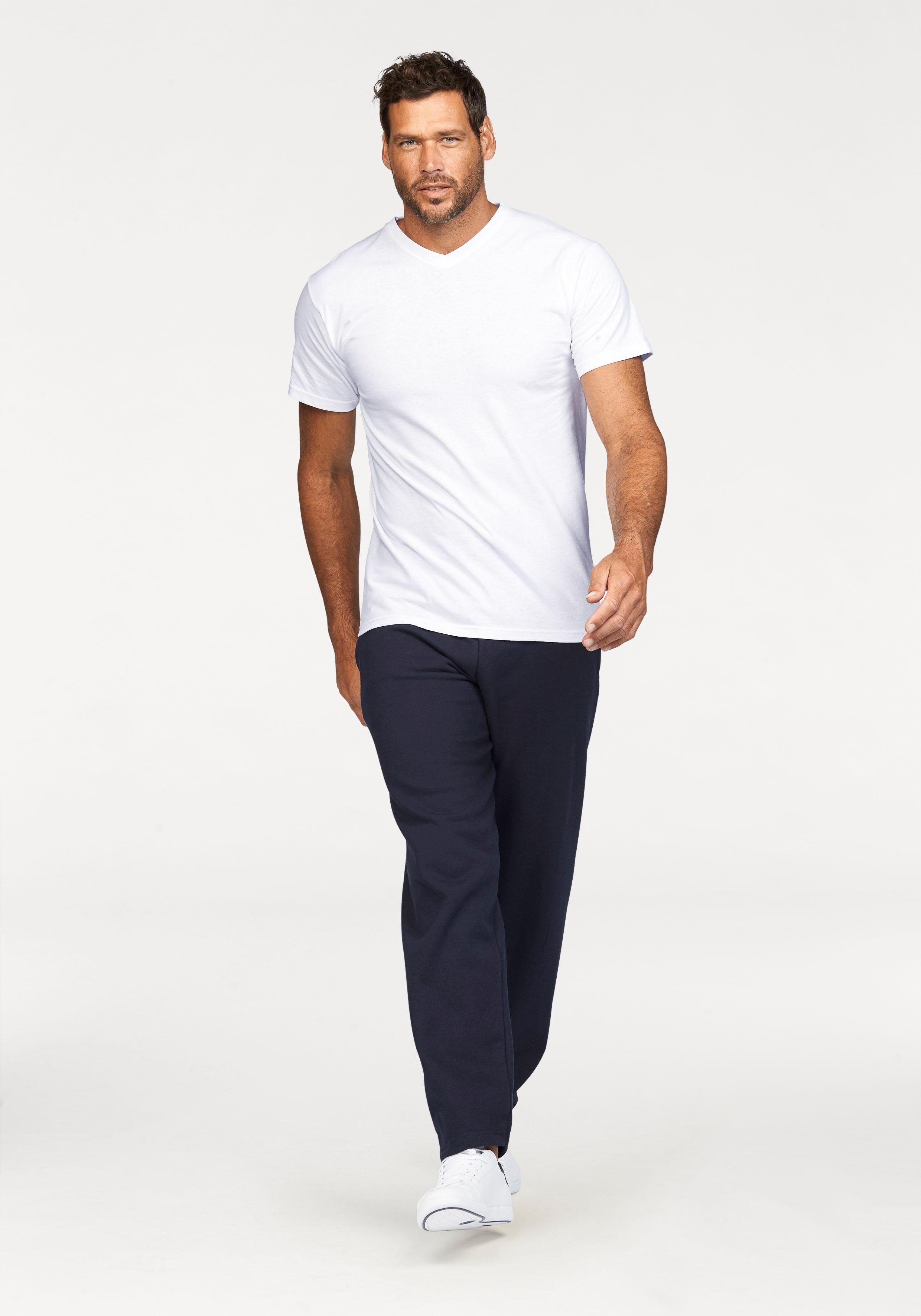 Fruit of the Loom T-shirt met v-hals (set, 2-delig)