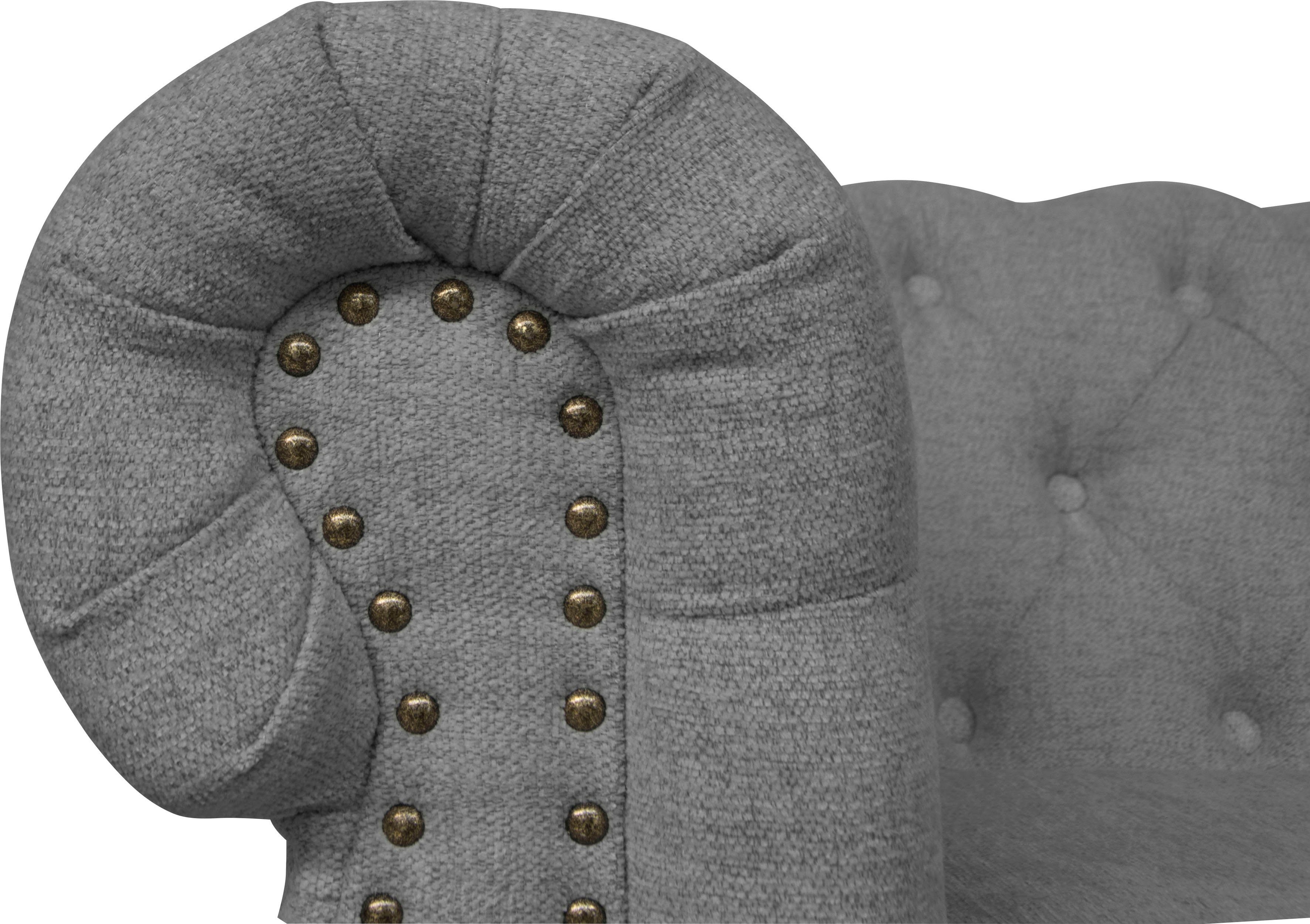 Home affaire Chesterfield-bank Aarburg luxueuze capitonnage en siernagels in chesterfield-design