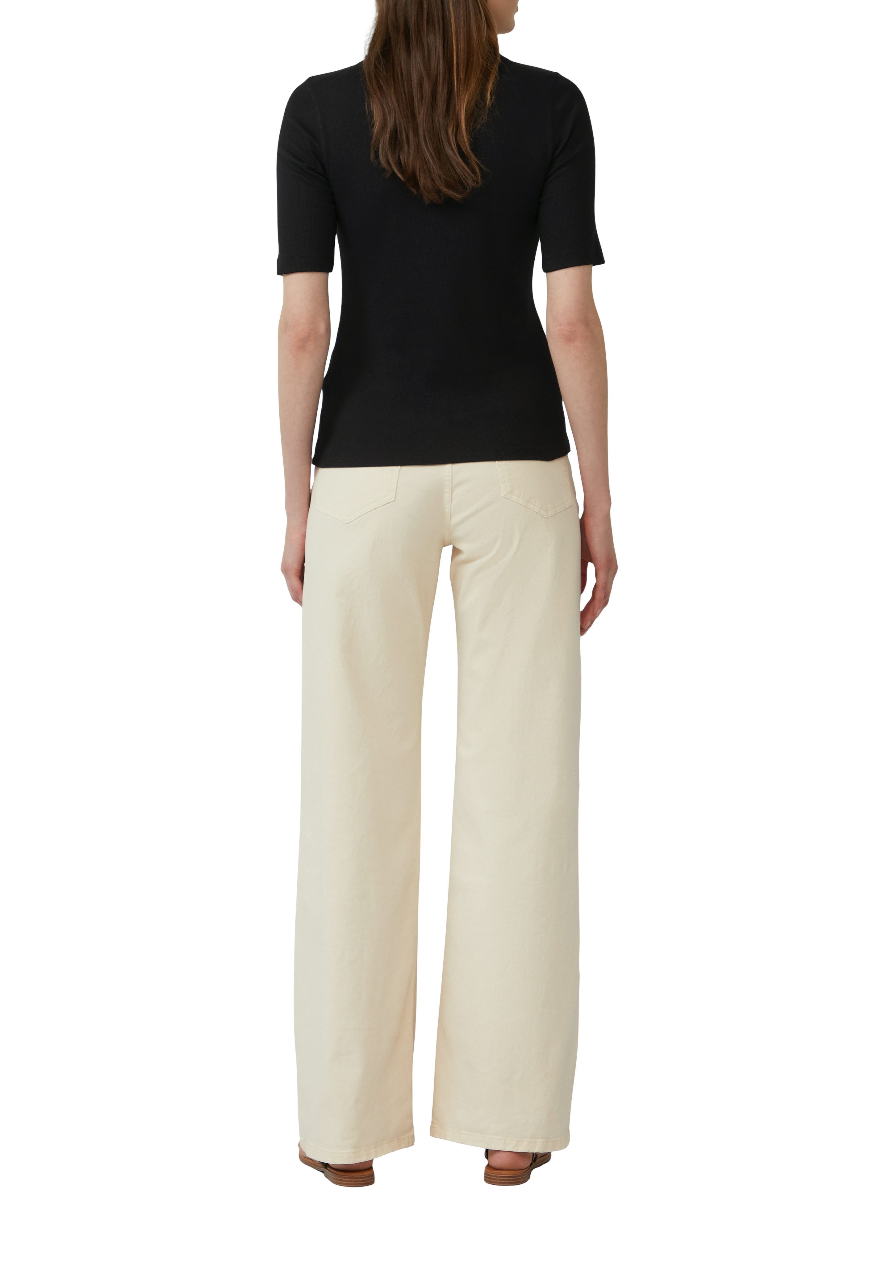 s.Oliver T-shirt geribbeld en met stretch