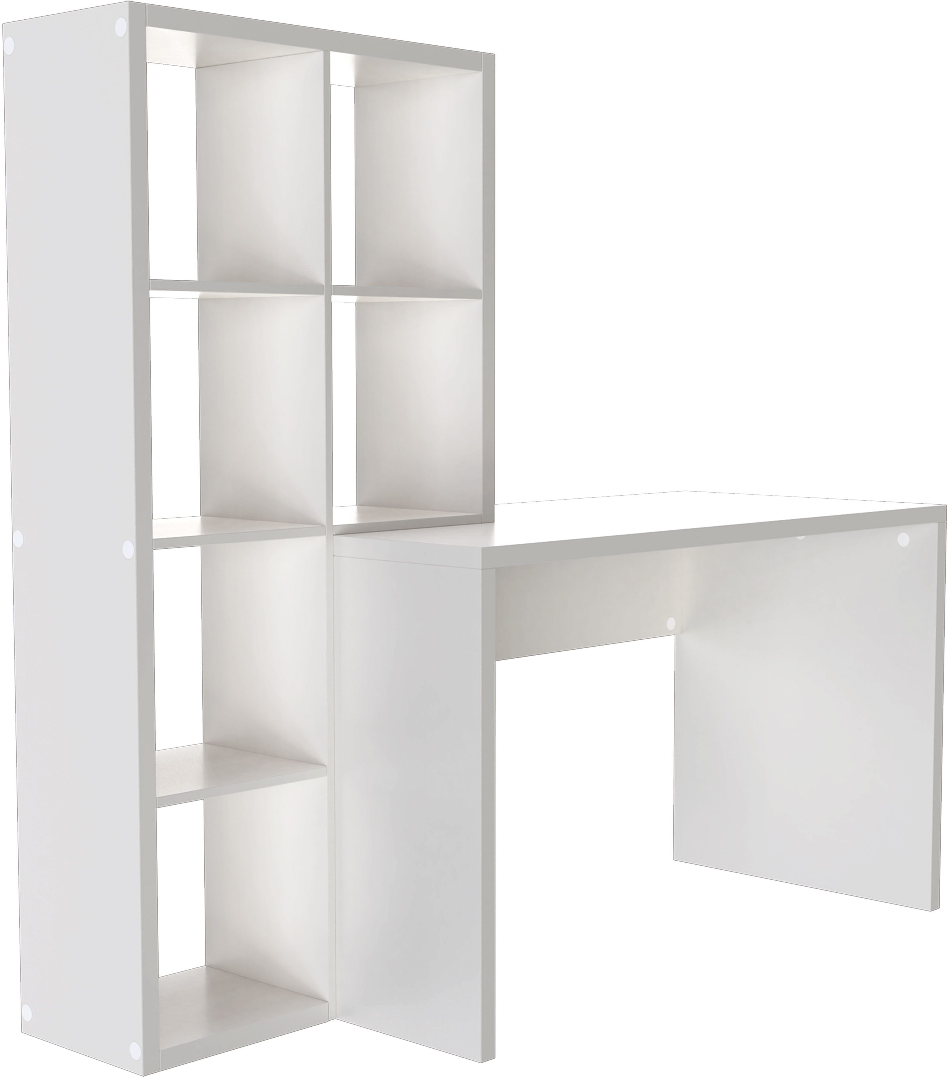 INOSIGN Bureau met kast Triest, Computertisch , rek-element flexibel te monteren, 6 vakken, tafelbreedte 120 cm