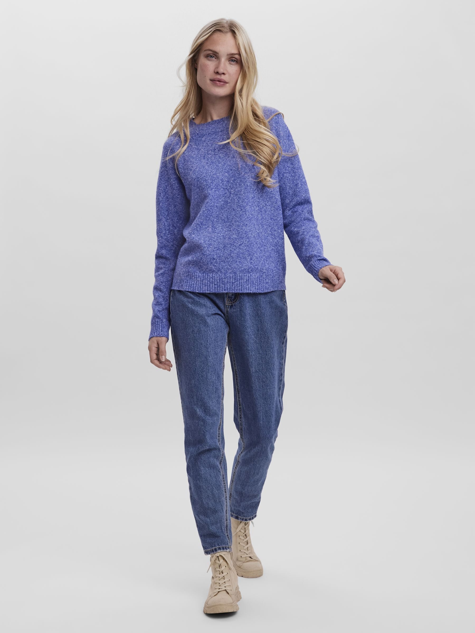 Vero Moda Trui met ronde hals VMDOFFY LS O-NECK BLOUSE GA NOOS