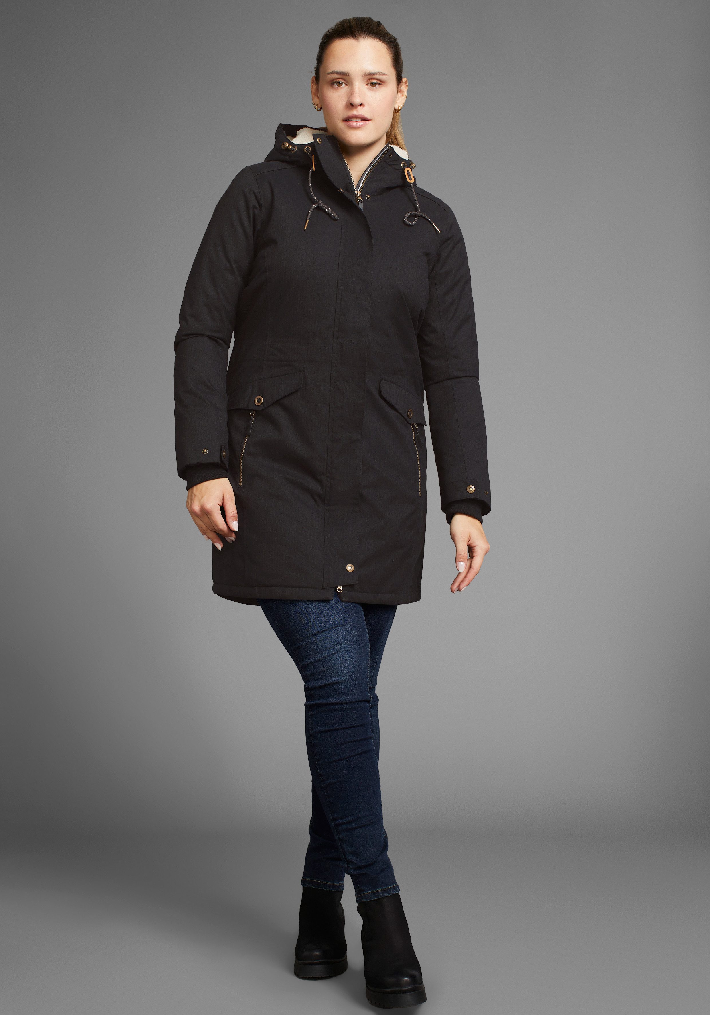 Polarino Outdoorjack ademend materiaal, waterdicht, winddicht, met capuchon