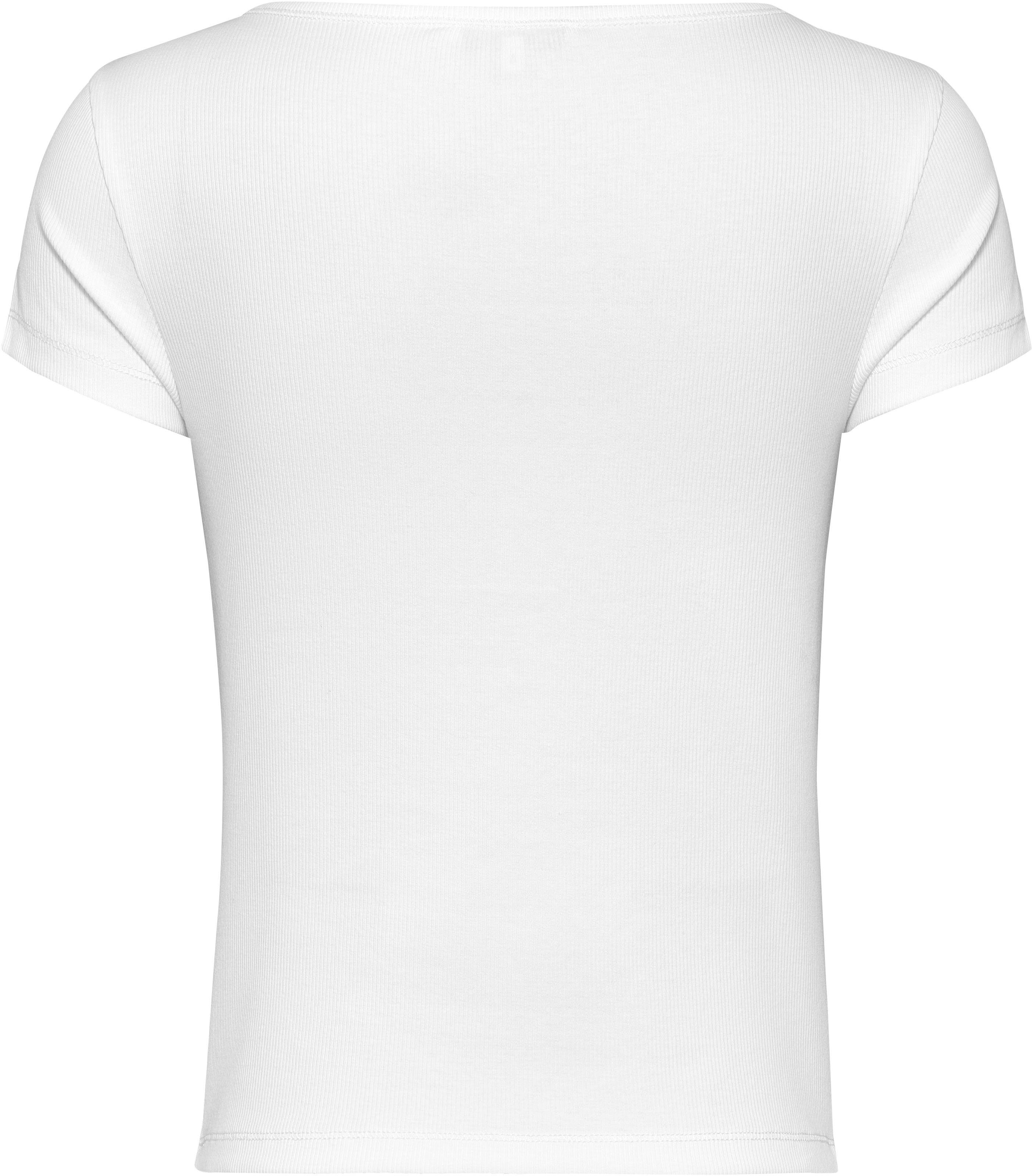 TOMMY JEANS Shirt met ronde hals TJW SLIM HENLEY TOP SS