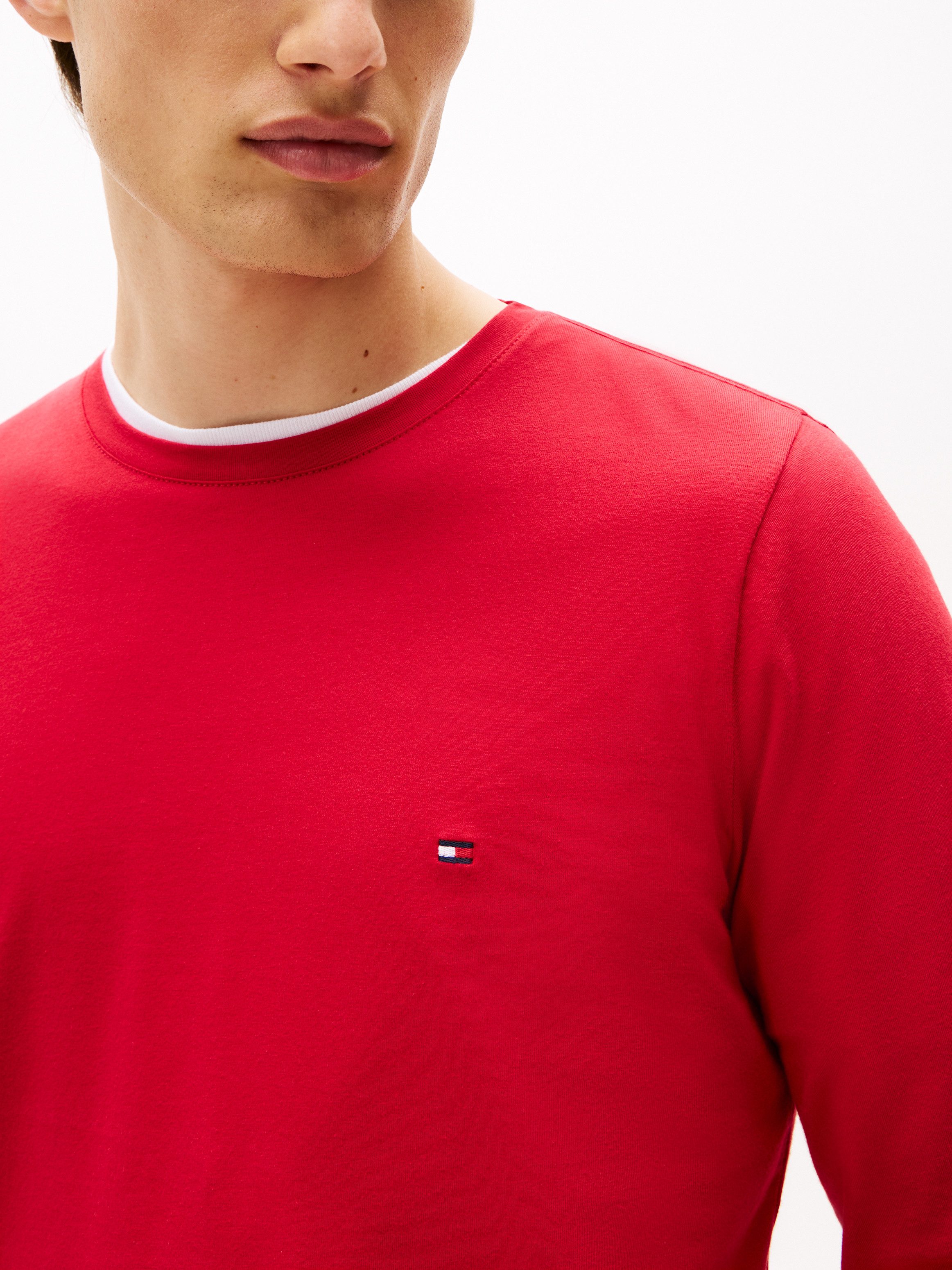 Tommy Hilfiger Shirt met lange mouwen STRETCH SLIM FIT LONG SLEEVE van biologische katoen-stretch