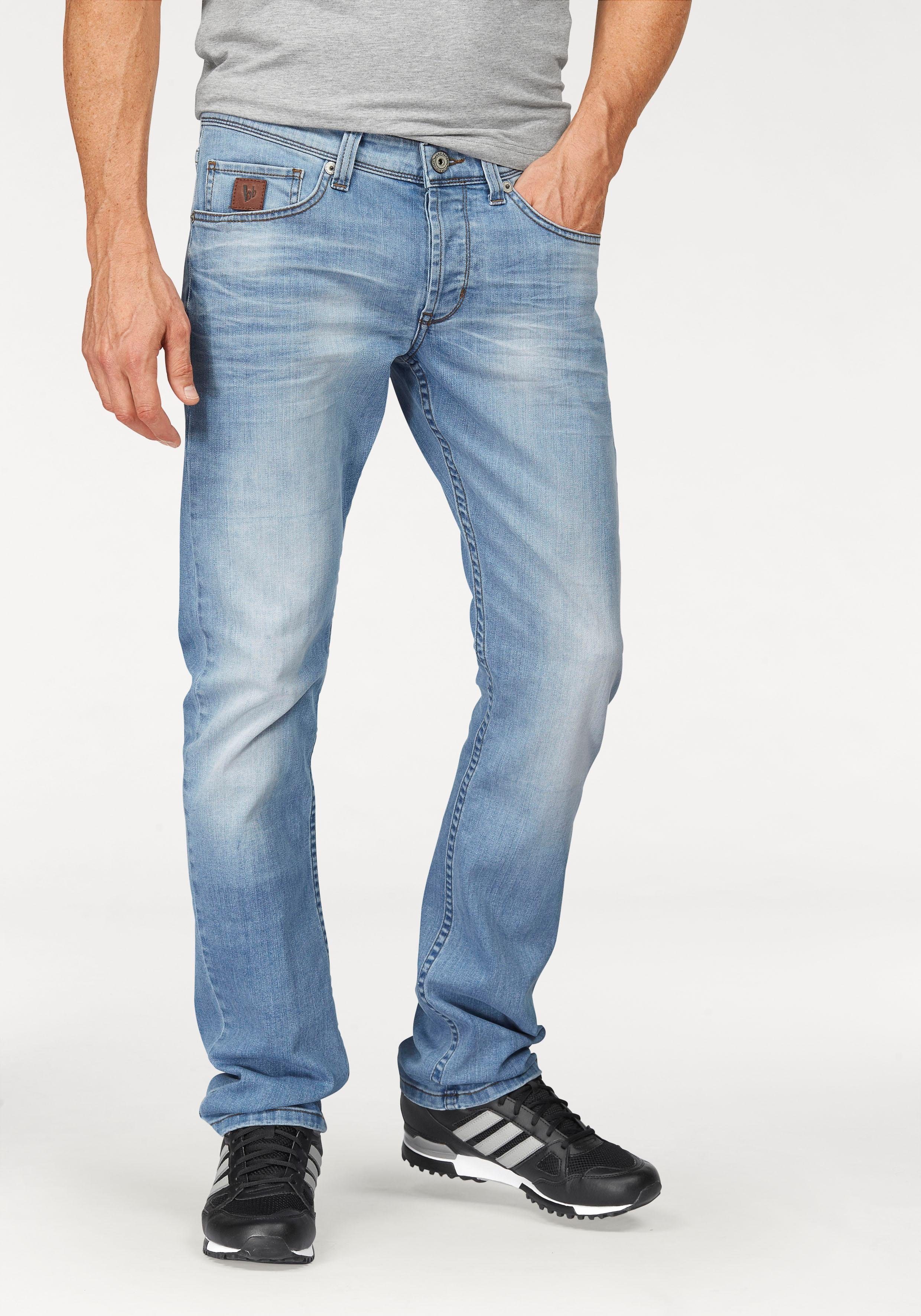 Bruno Banani Slim fit jeans Jimmy (stretch) smalle pijp, lage taillehoogte, met knoopsluiting