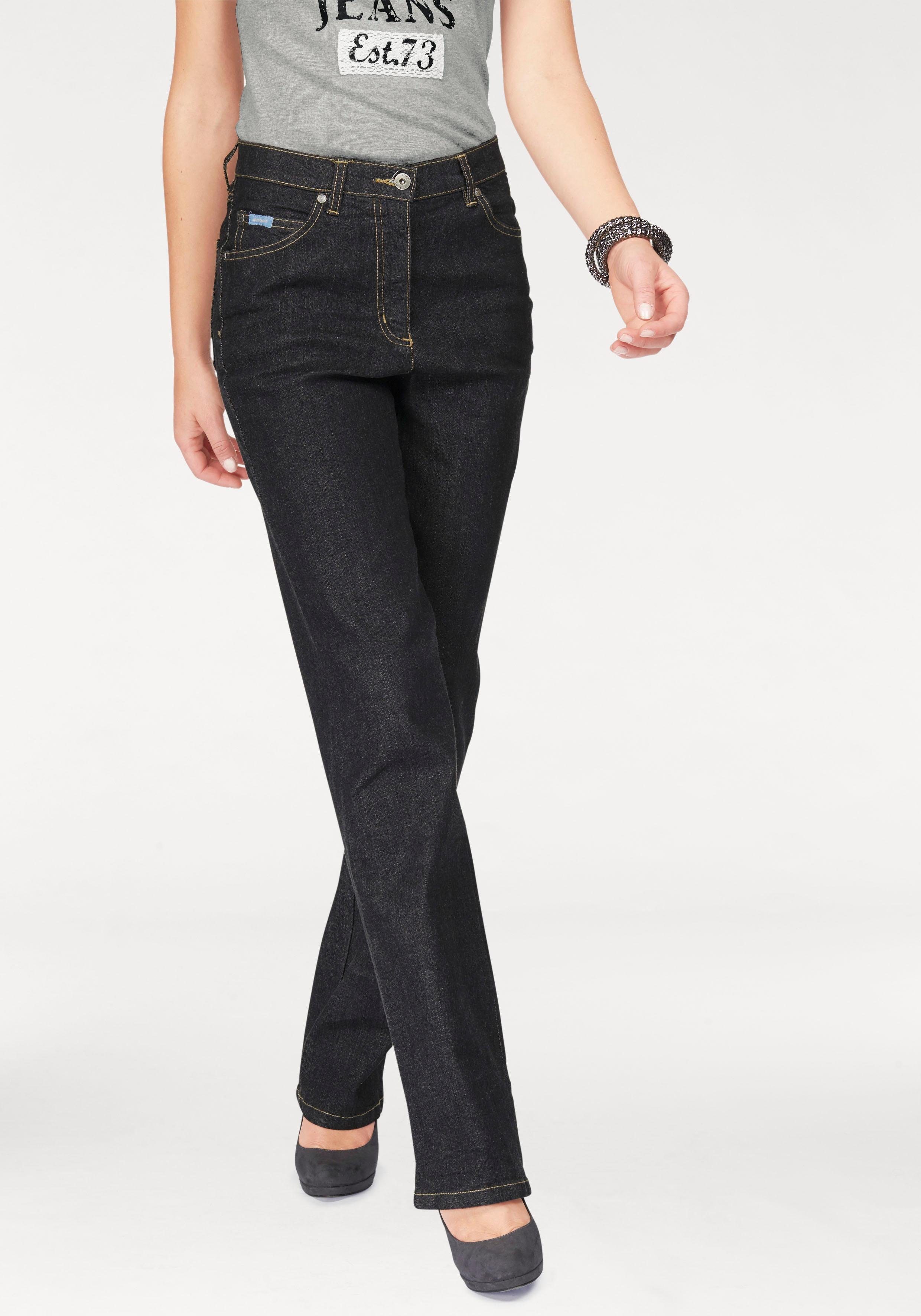 arizona rechte jeans annett high waist zwart