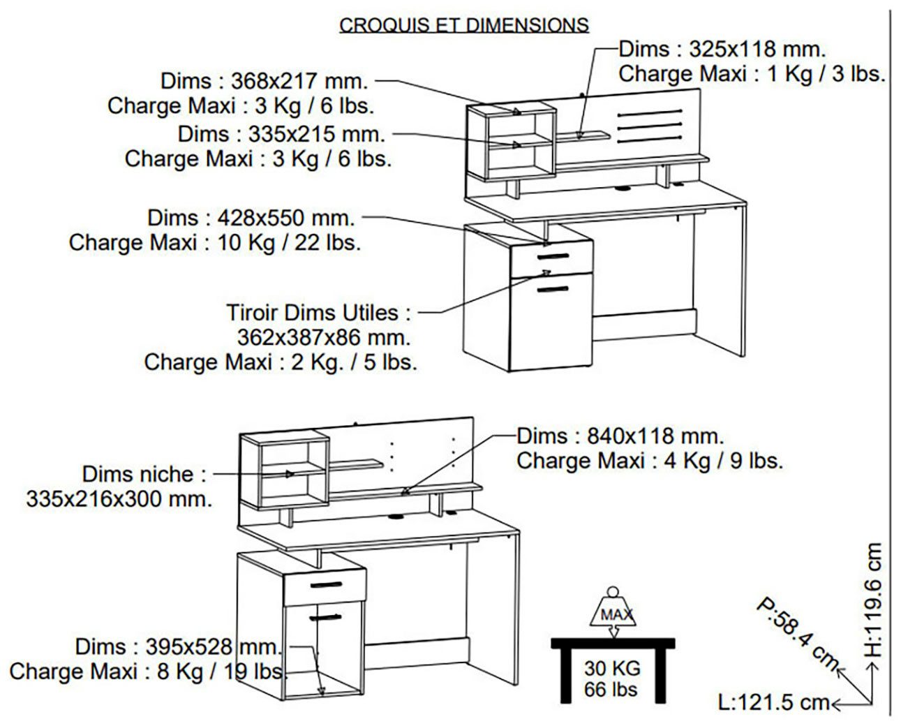 Demeyere GROUP Bureau Malicia Bureau met functionele uitrusting