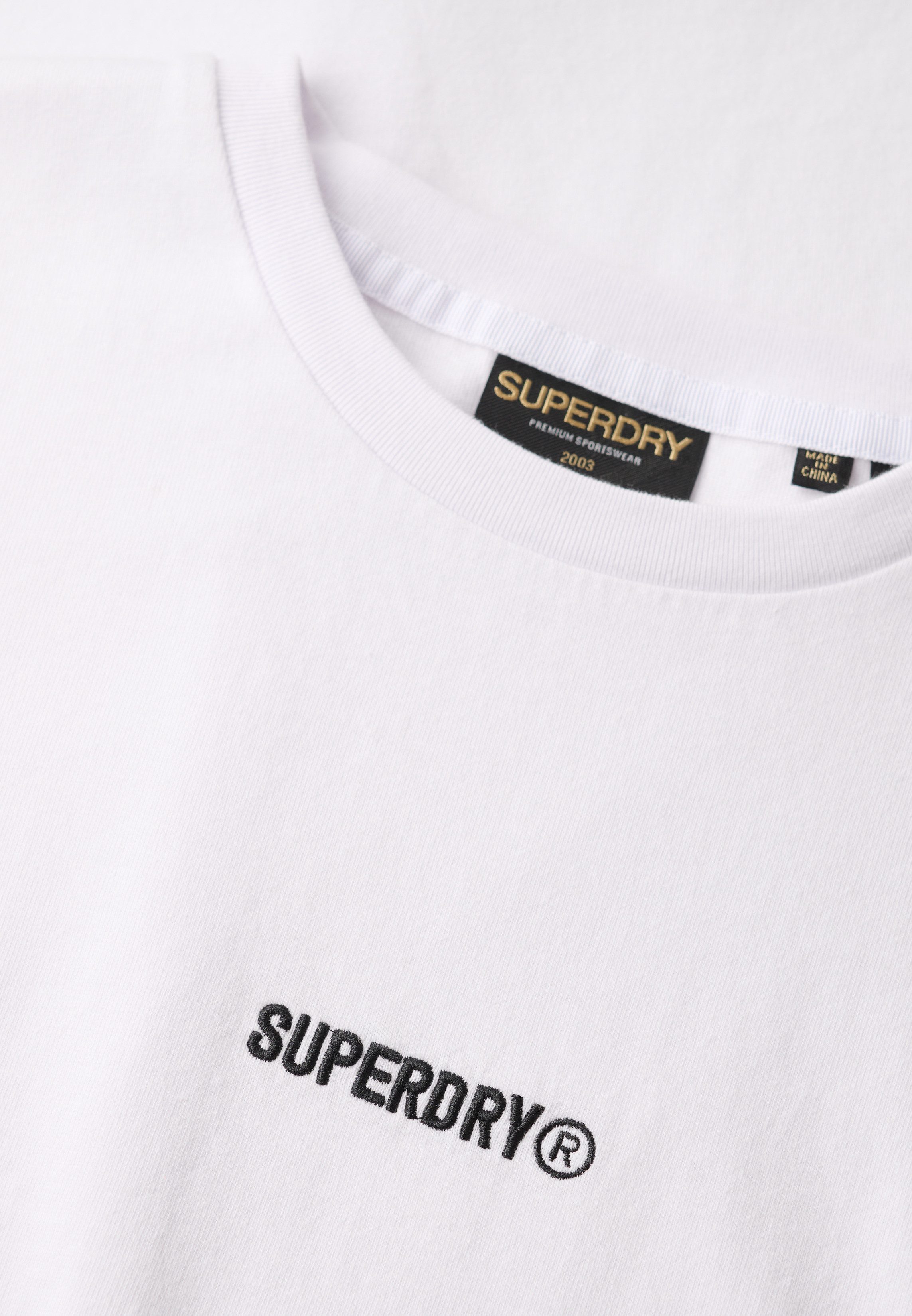 Superdry Shirt met ronde hals MICRO LOGO T SHIRT