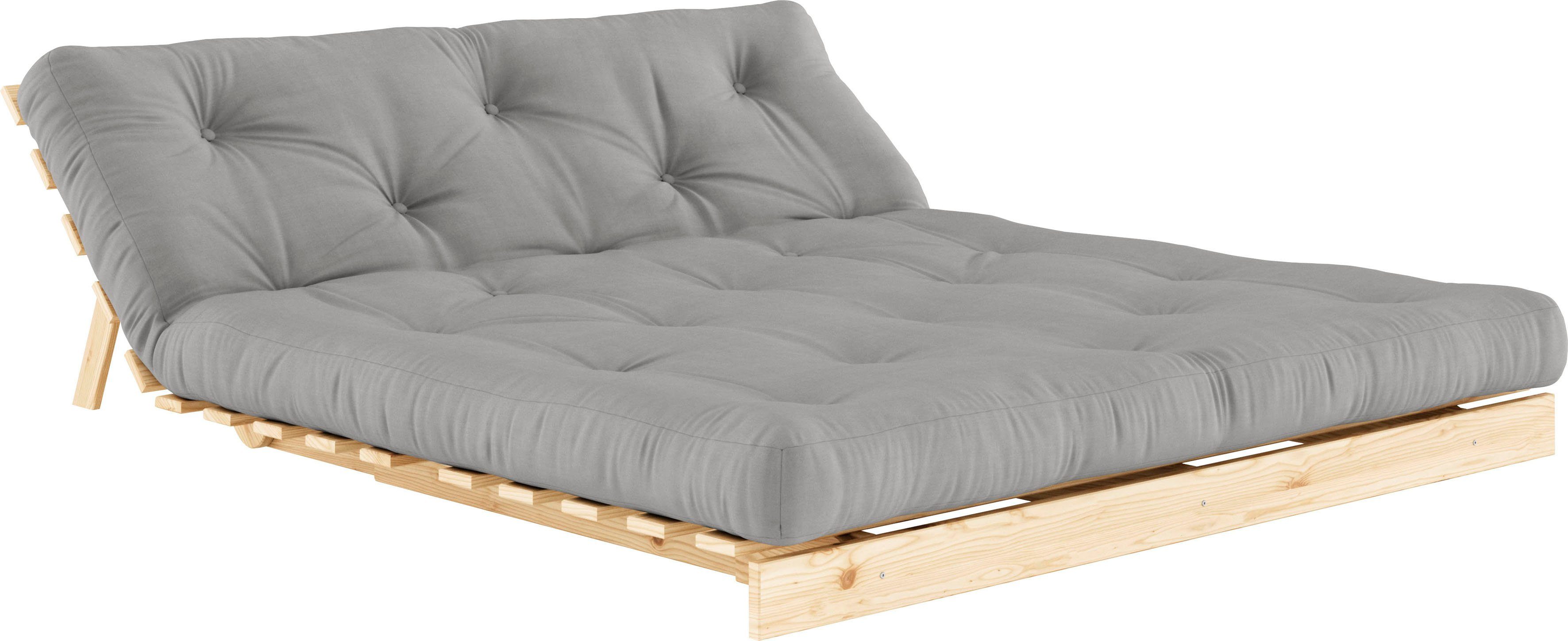 Karup Slaapbank Roots slaapbank, logeerbed, bank incl. futonmatras Ligoppervlak 90/140/160 x200 cm, FSC® gecertificeerd grenenhout