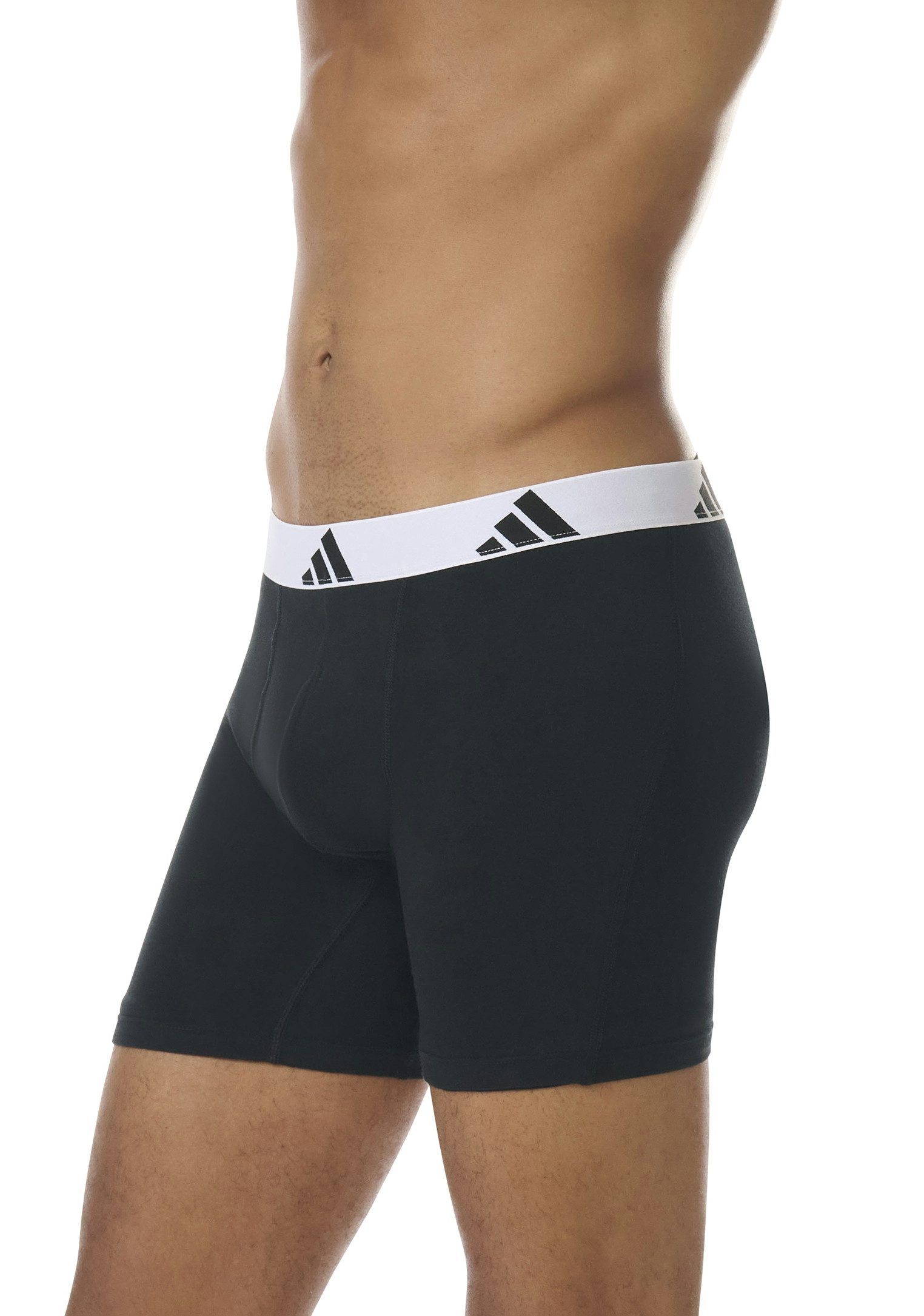 adidas Sportswear Lange boxershort Active Flex Cotton elastisch, logoband, sportieve look, zonder opening (Set van 3)