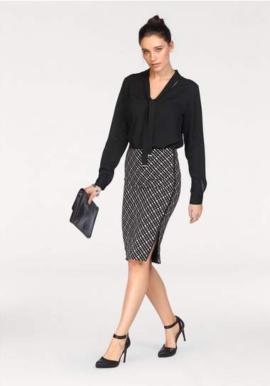 BRUNO BANANI blouse met kraagstrik BRUNO BANANI blouse met kraagstrik