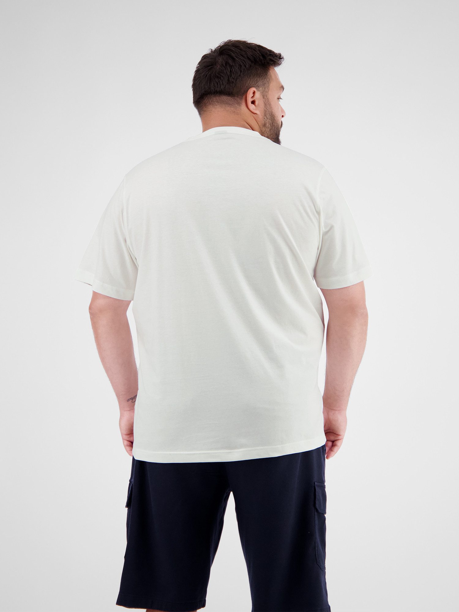Lerros T-shirt LERROS T-shirt met borstprint in grote maten