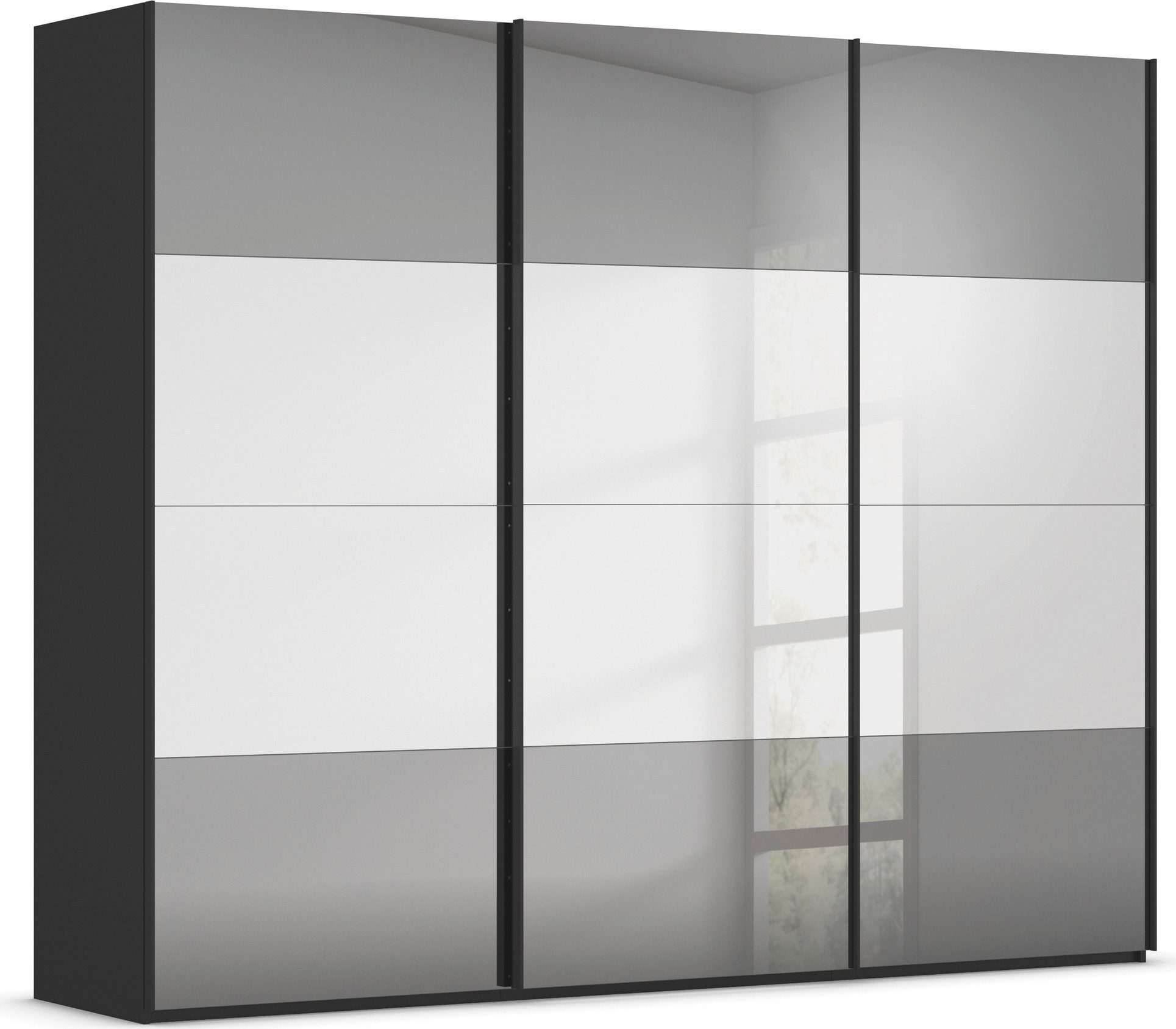 rauch Schuifdeurkast Kledingkast Kast Garderobe Slaapkamerkast SCALE-FYRA edel vierdelige deuren front spiegel-mix veel kleuren made in germany