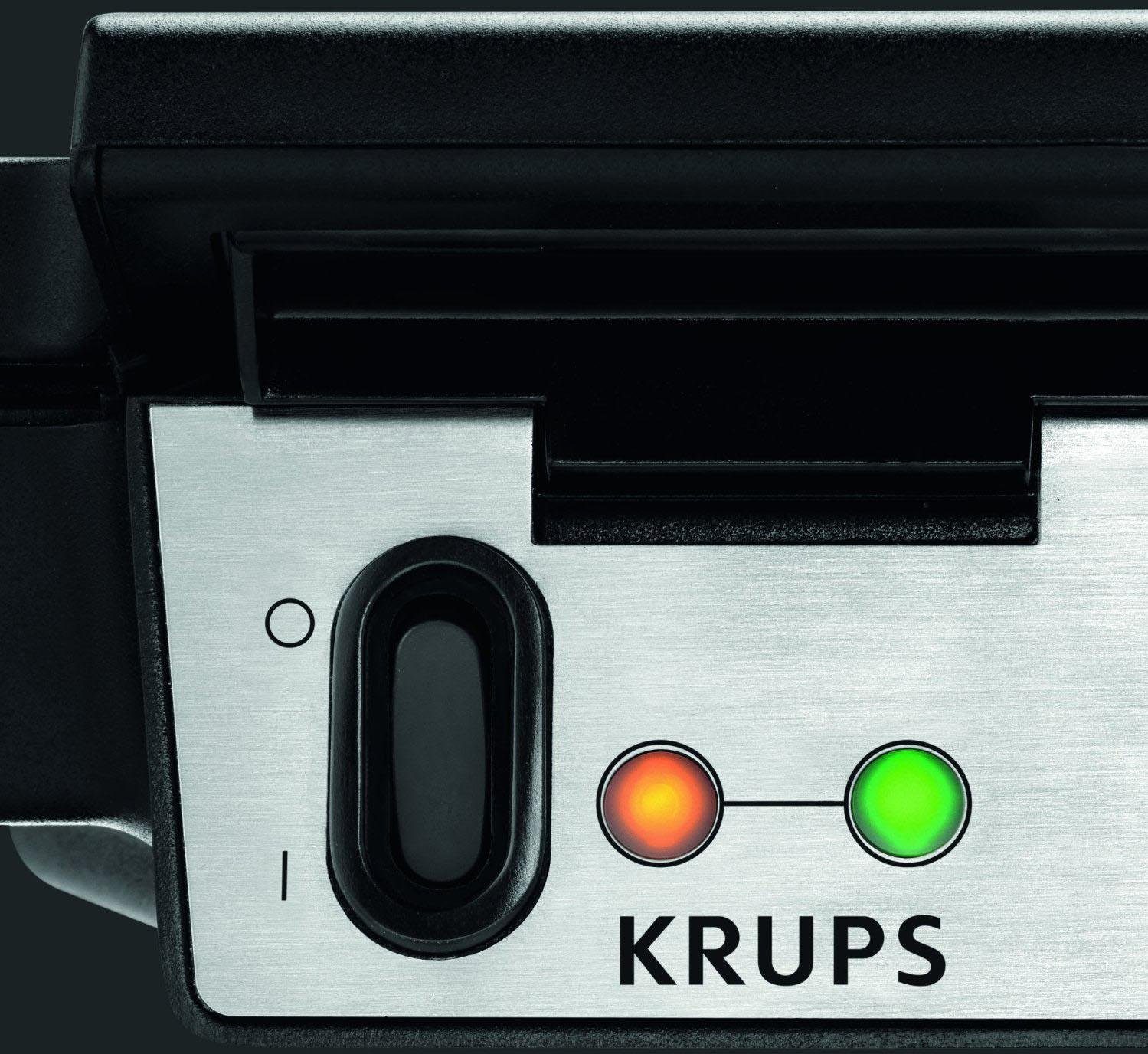 Krups Wafelijzer FDK251 2 belgische wafels tegelijkertijd, bakplaten met antiaanbaklaag