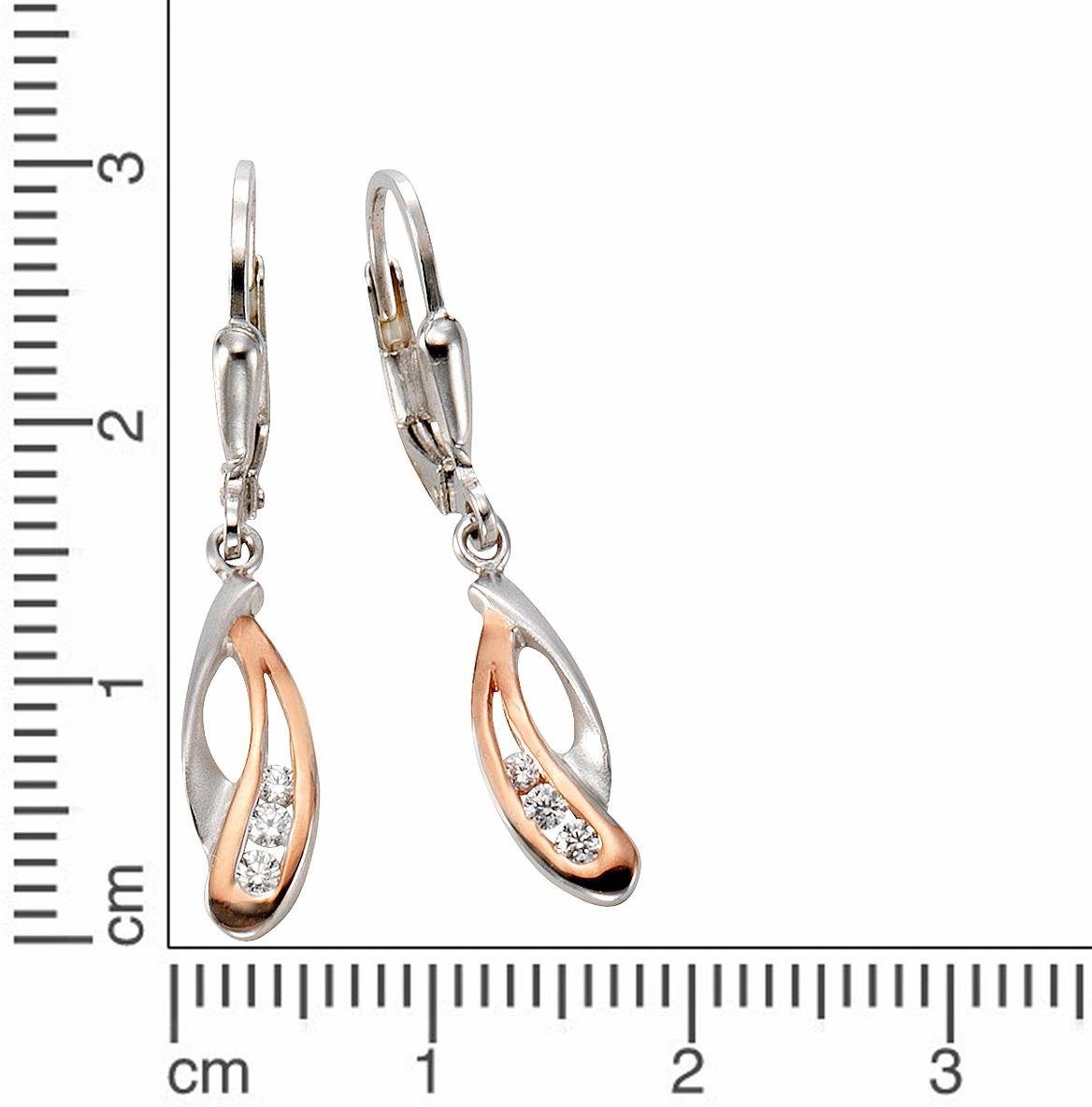Firetti Paar oorhangers Sieraad cadeau zilver 925 oorbellen patentbeugel