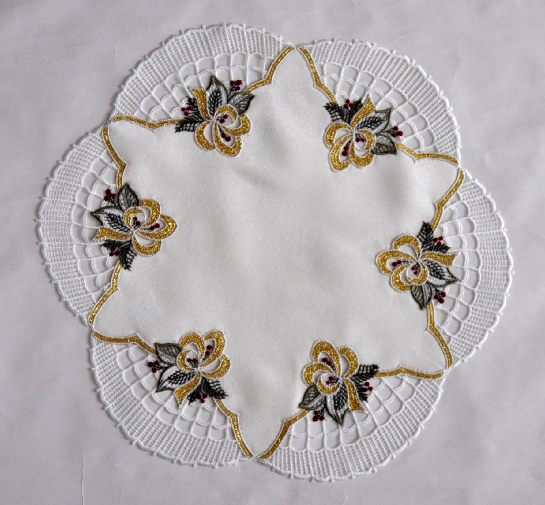 Stickereien Plauen Tafellaken Klokkenmagie tafelkleden maat 1 (50 cm rond) multicolor