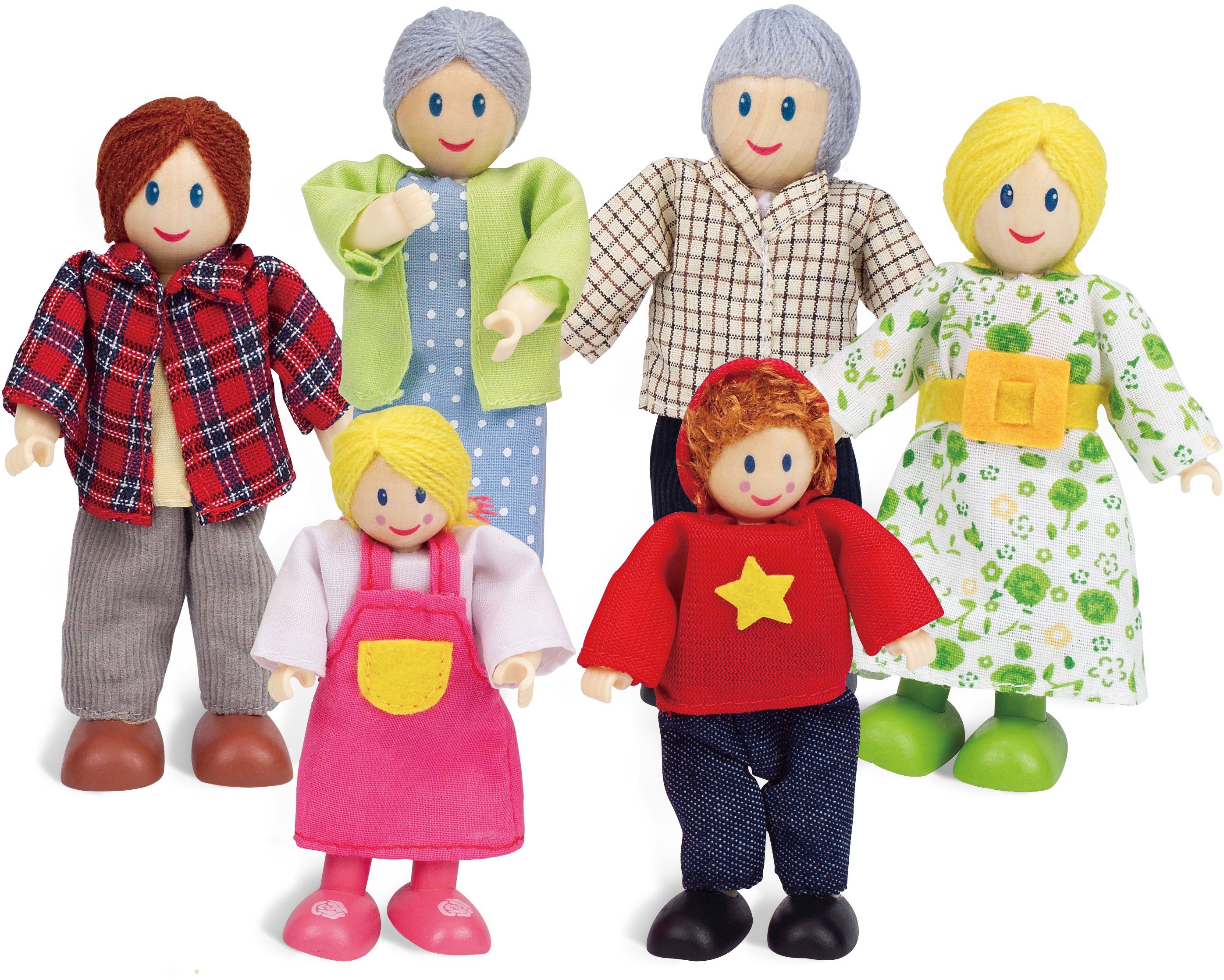 Hape Stoffen pop Poppenfamilie (set, 6-delig)