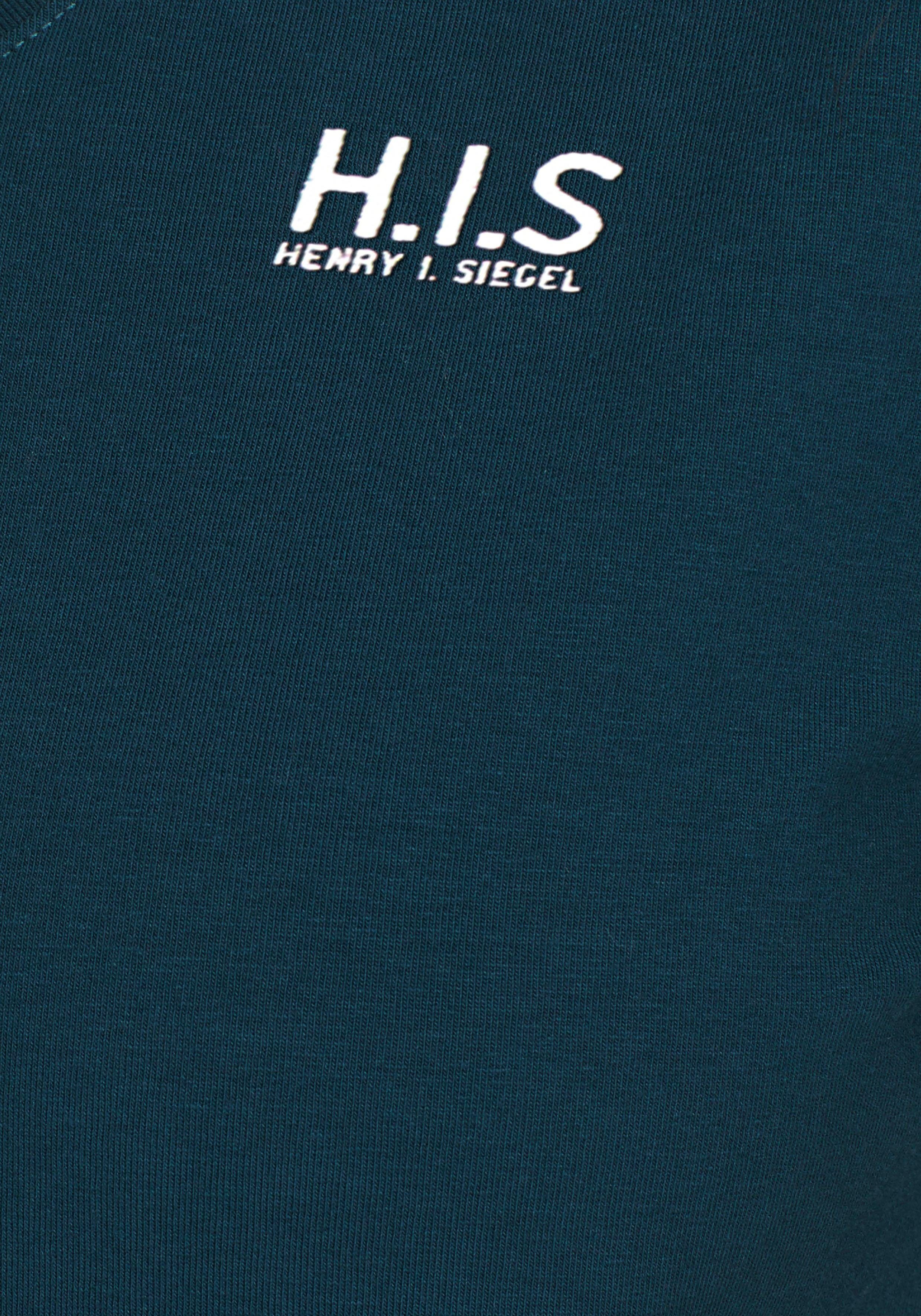 H.I.S T-shirt Korte mouwen, figuurvriendelijke snit, effen, V-hals