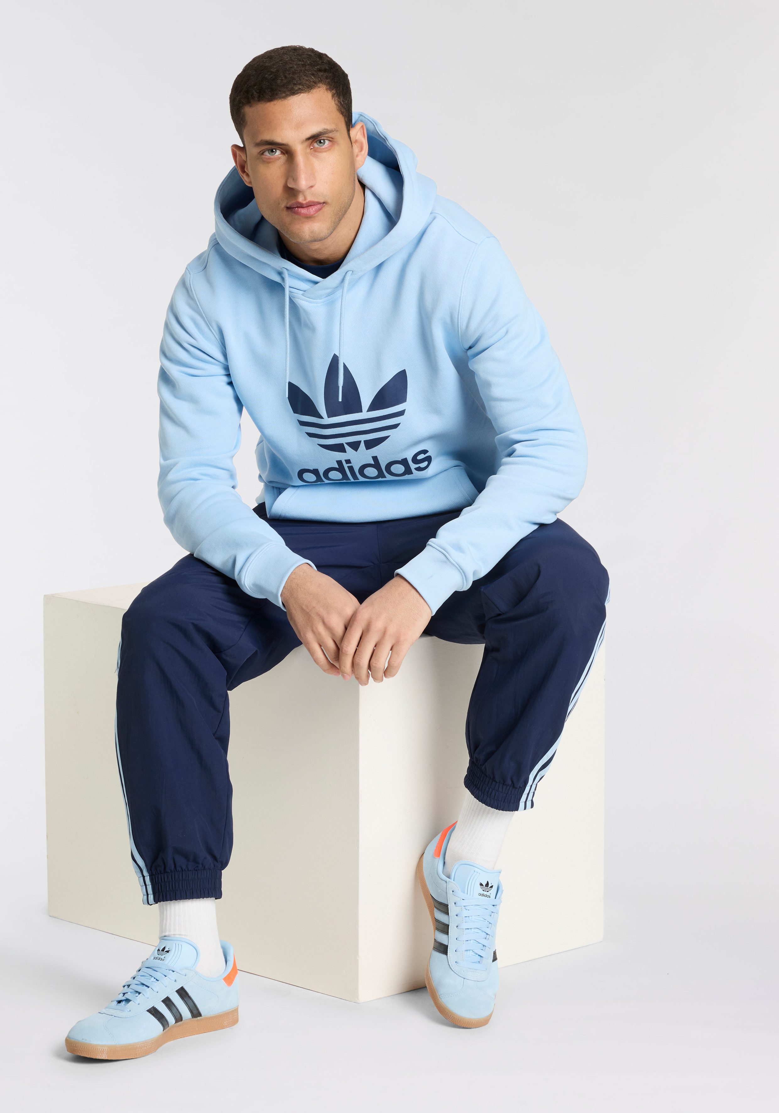 adidas Originals Hoodie TREFOIL HOODY Hoodie, sweatshirt met grote logo-opdruk