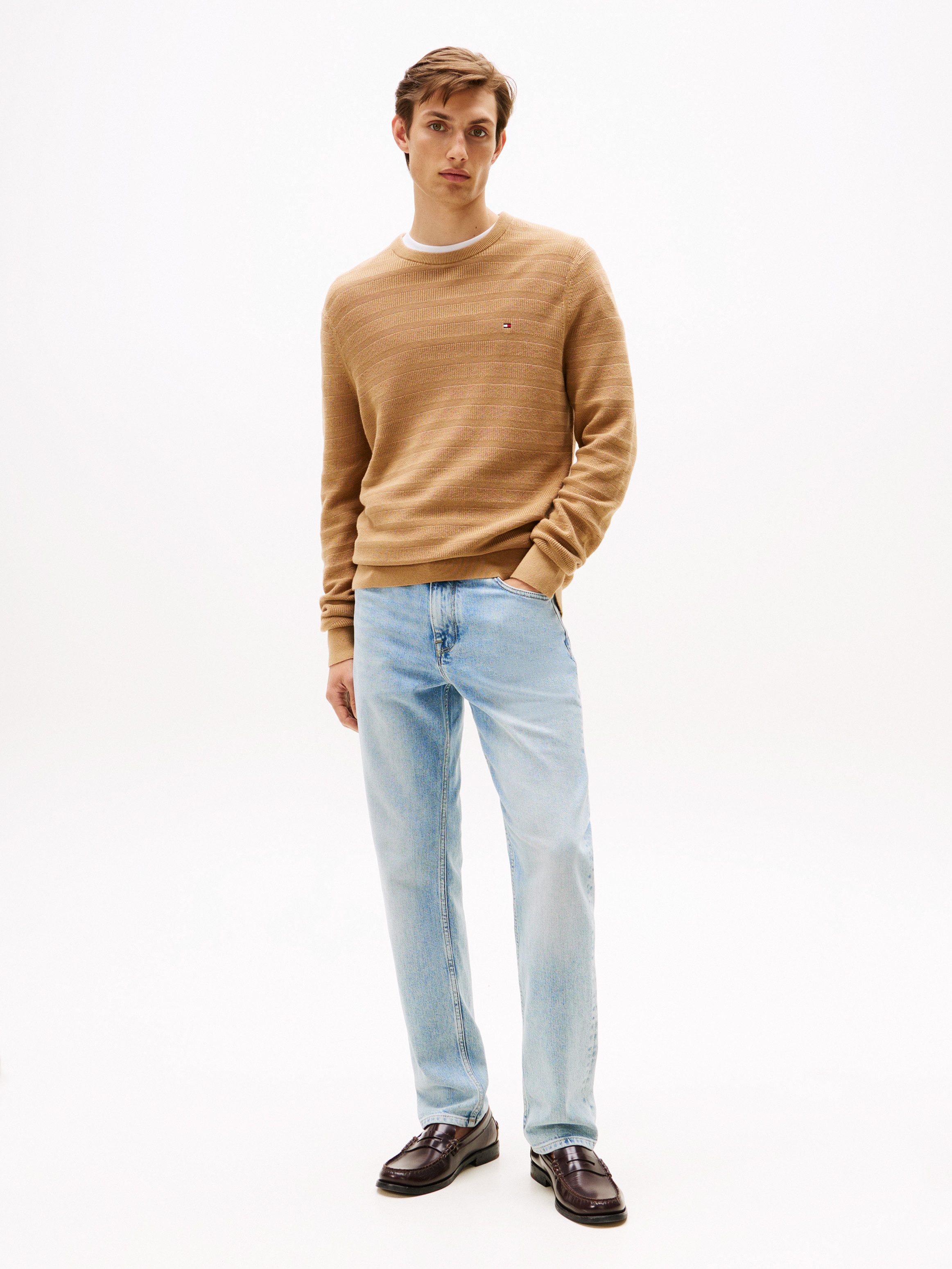 Tommy Hilfiger Trui met ronde hals STRIPE STRUCTURE
