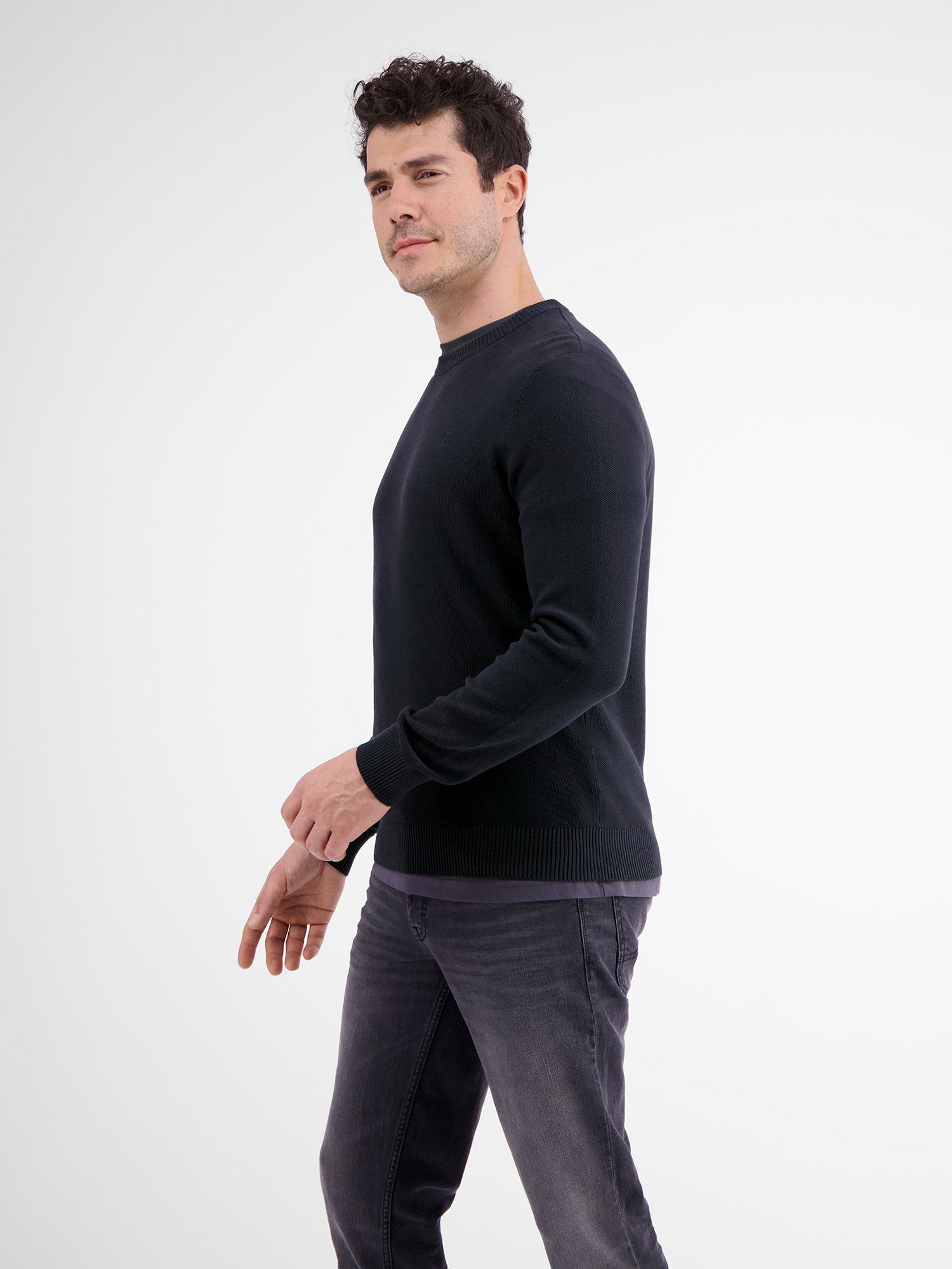Lerros Gebreide trui LERROS crewneck gebreide pullover