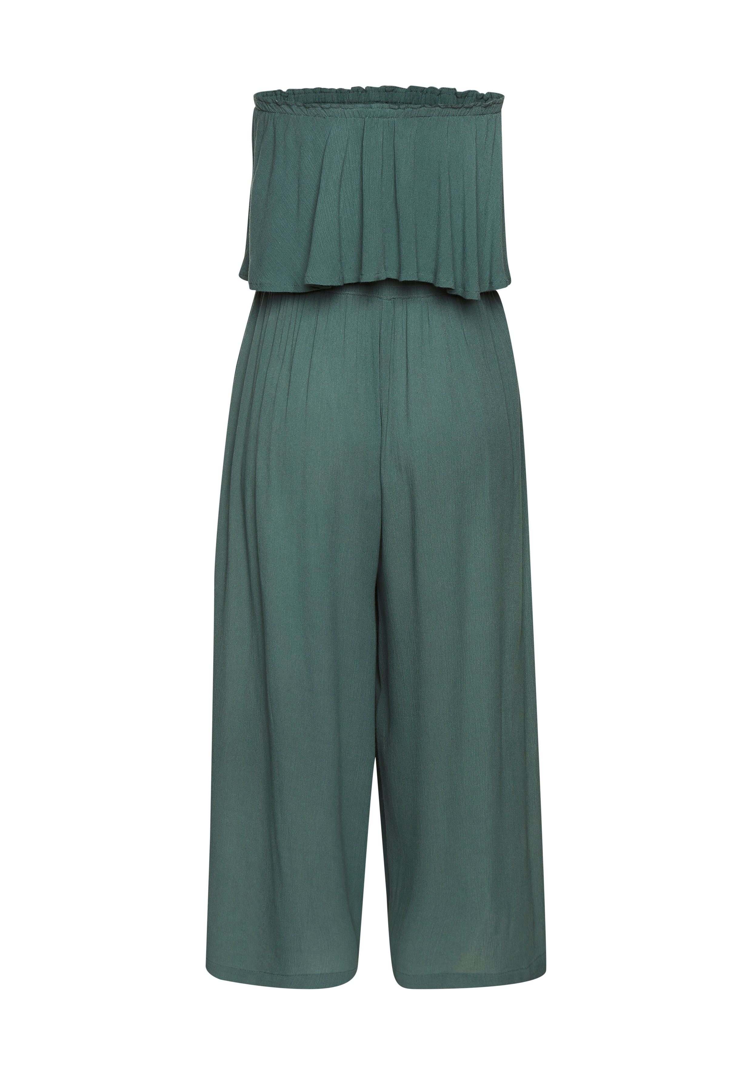 Vivance Bandeau-jumpsuit van gekreppte viscose, elegante jumpsuit met volant en zakken