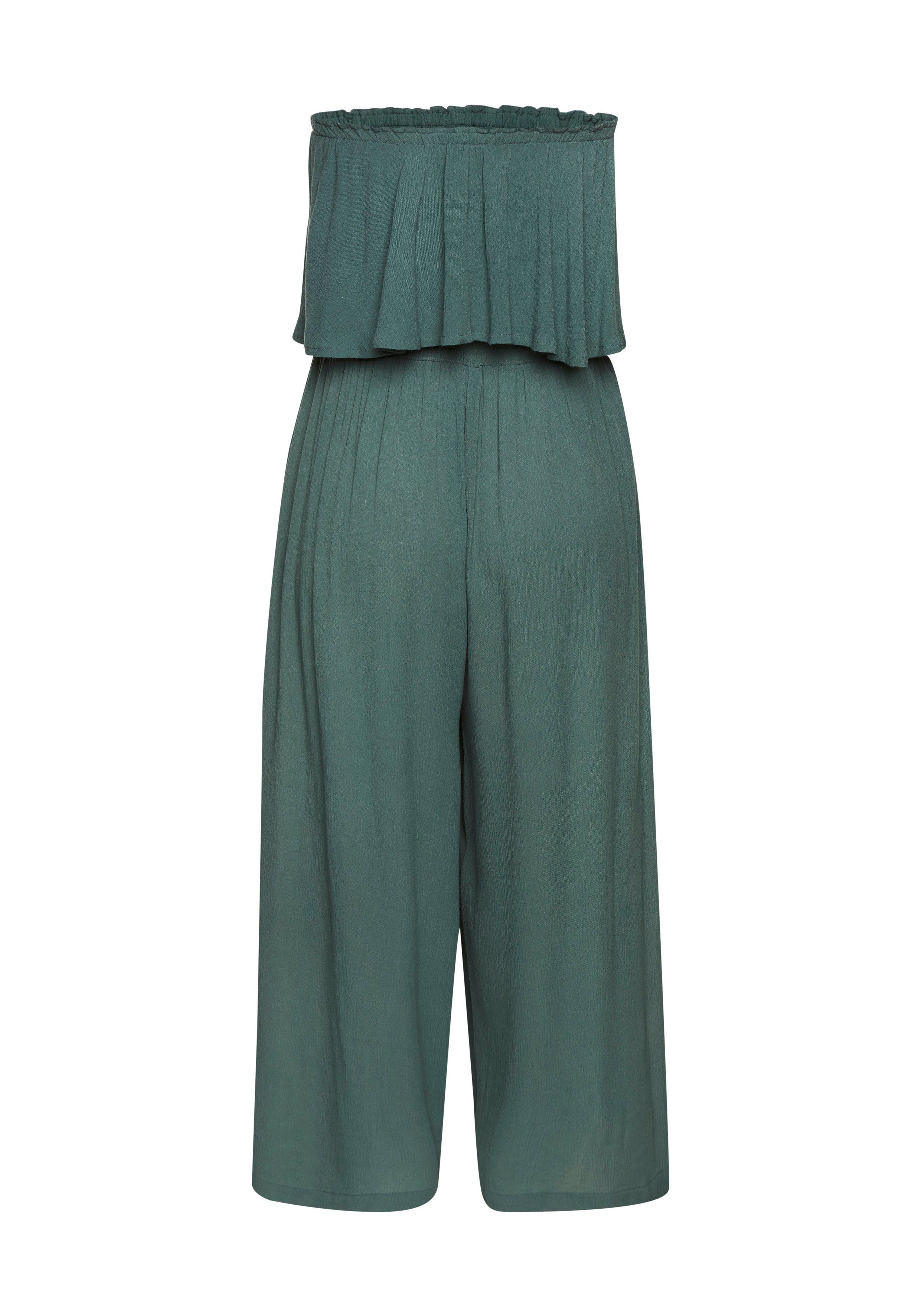 Vivance Bandeau-jumpsuit van gekreppte viscose elegante jumpsuit met volant en zakken