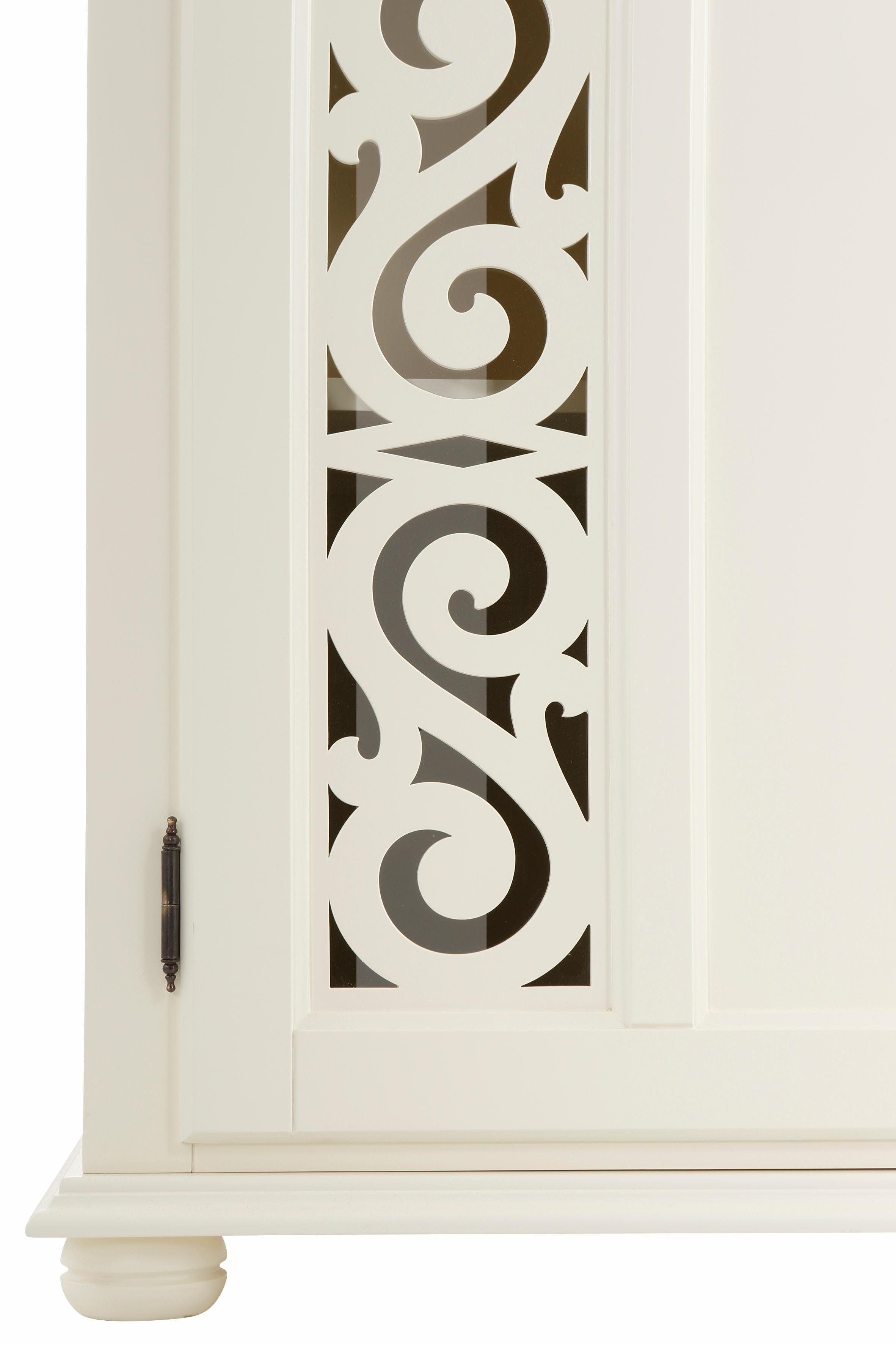 Home affaire Highboard Arabeske Vitrine in houtlook, met frezingen op de deurfronten, breedte 160 cm