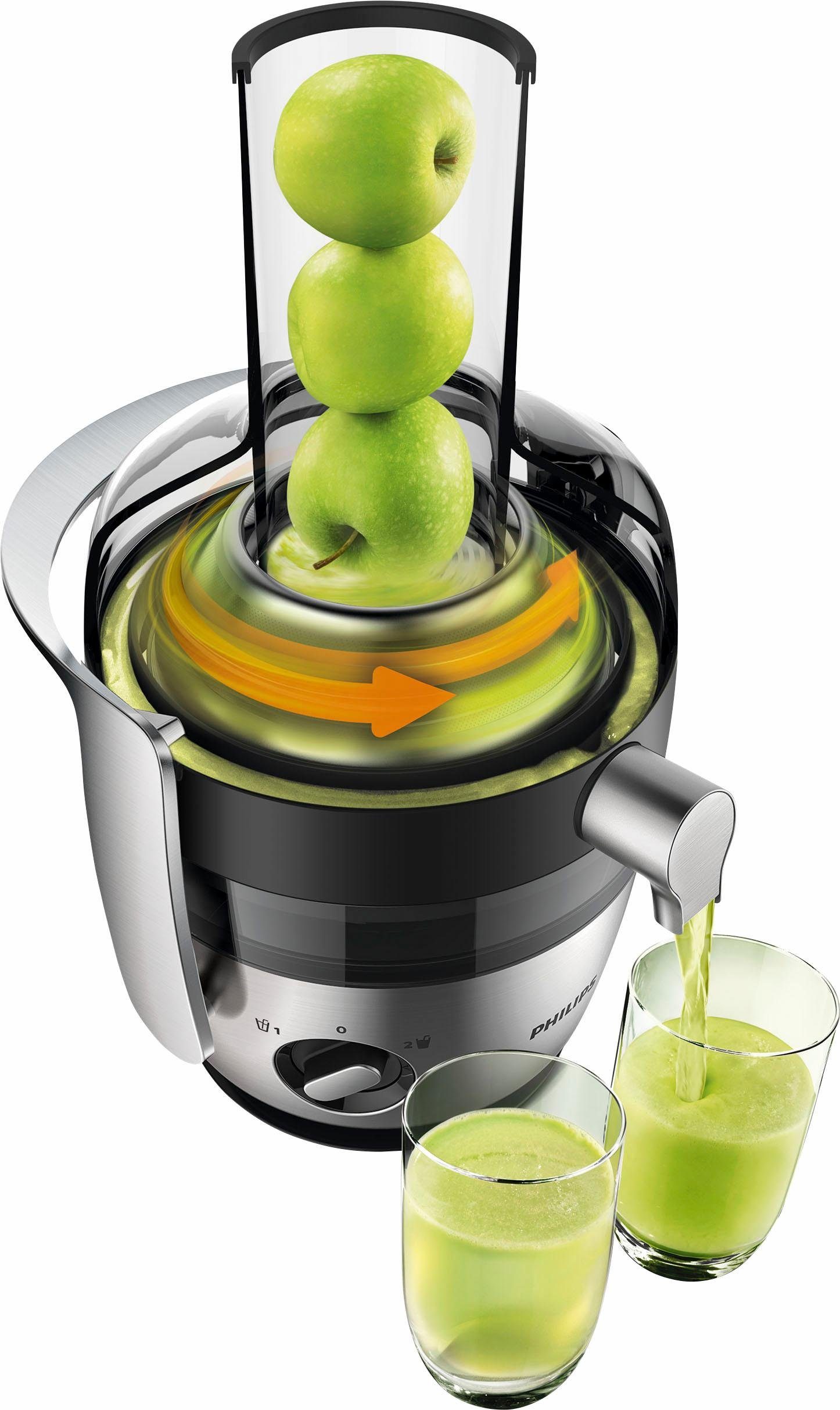 Philips Vruchtenpers HR1921/20 Avance met geotech vergiet, quickclean en voorspoelfunctie