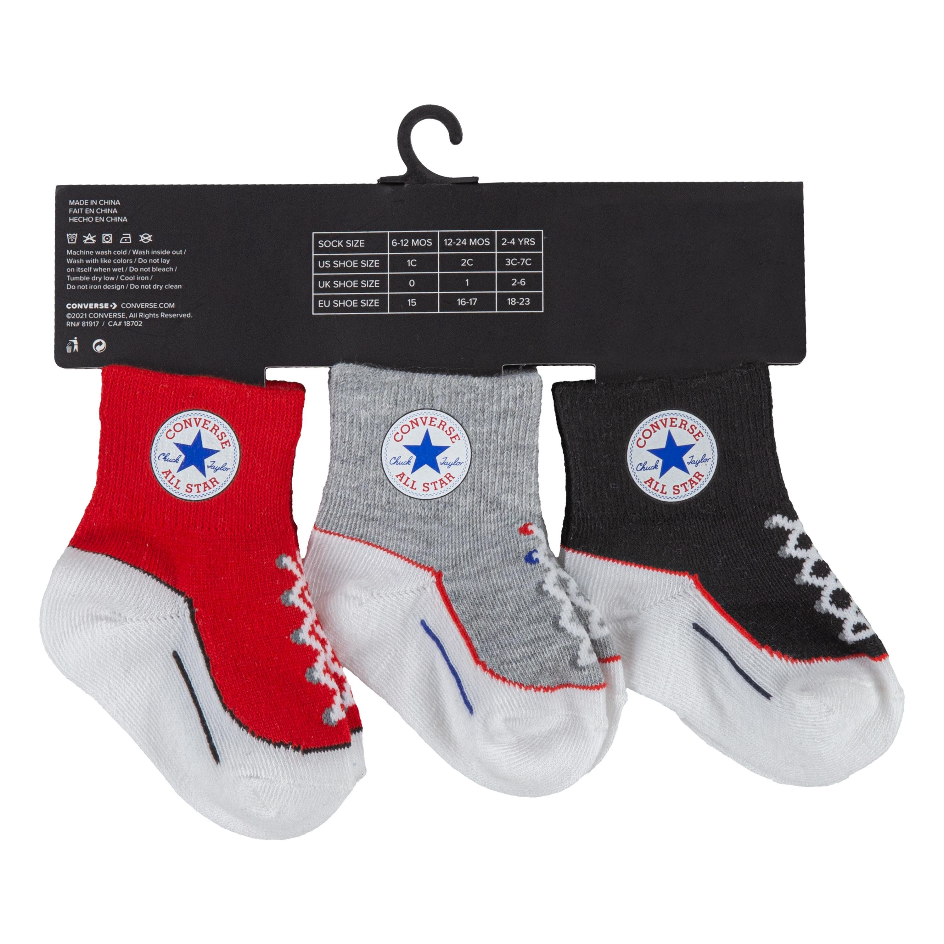 Converse Sportsokken CHN INFANT STRIATED QTR 3PK (3 paar)