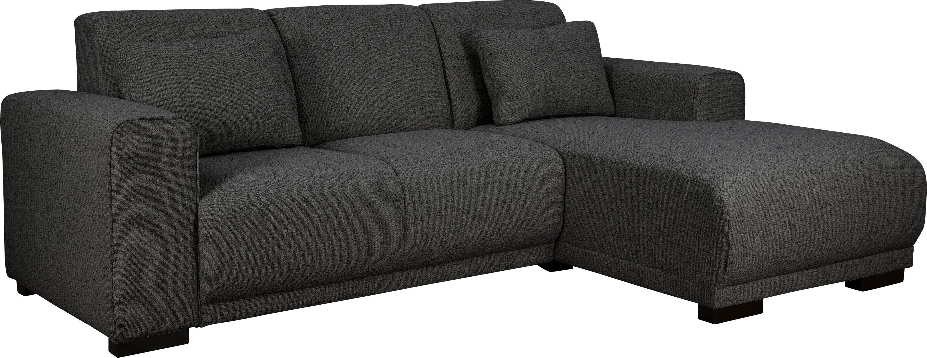 Home affaire Hoekbank BORNHOLM L-vorm met chaise longue, afmetingen B/D/H: 234/162/85 cm Recamiere links of rechts bestelbaar, golfvering, inclusief 2 kussens